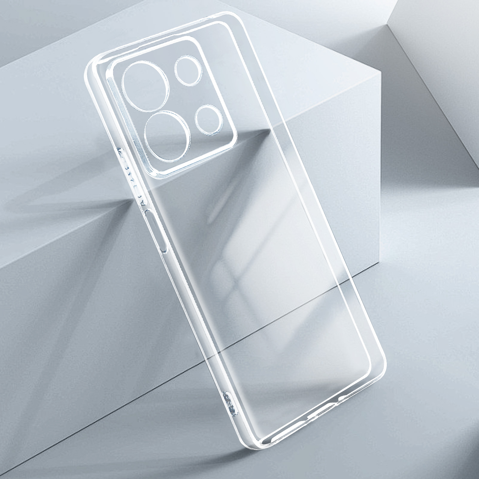 Captor Cover Trasparente Per Xiaomi Redmi Note 12 5G – Custodia TPU Morbida E Sottile, Antigiallo, Bordo Rialzato Per Fotocamera