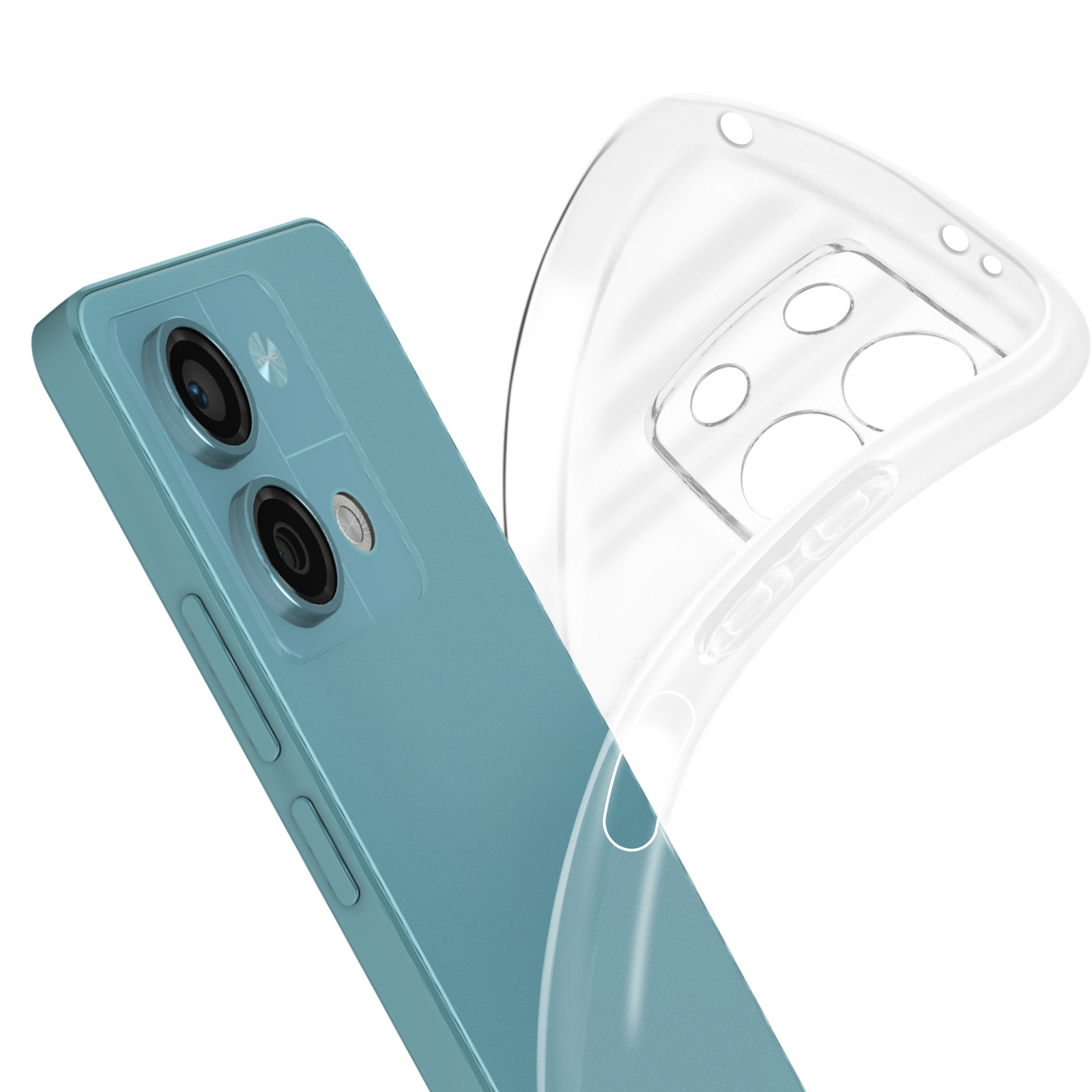 Captor Cover Trasparente per Xiaomi Redmi Note 12 5G (Non per 4G), Custodia TPU in Silicone Flessibile Morbida e Sottile, Alta Qualità con Bordo Rialzato per Schermo e Protezione Fotocamera