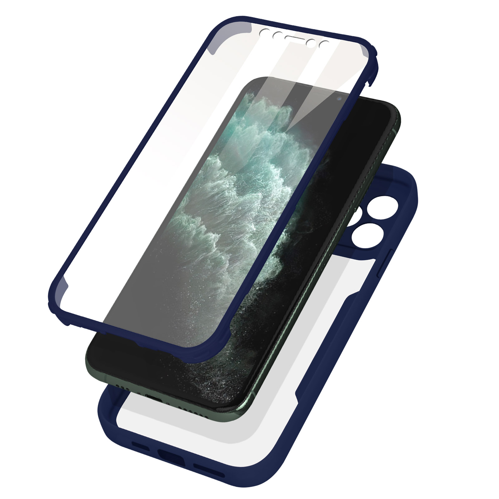 Custodia Magnetica PuyaTeya Per IPhone 14 Pro - Antiurto Militare, Opaca Traslucida, Blu Azzurro - 2