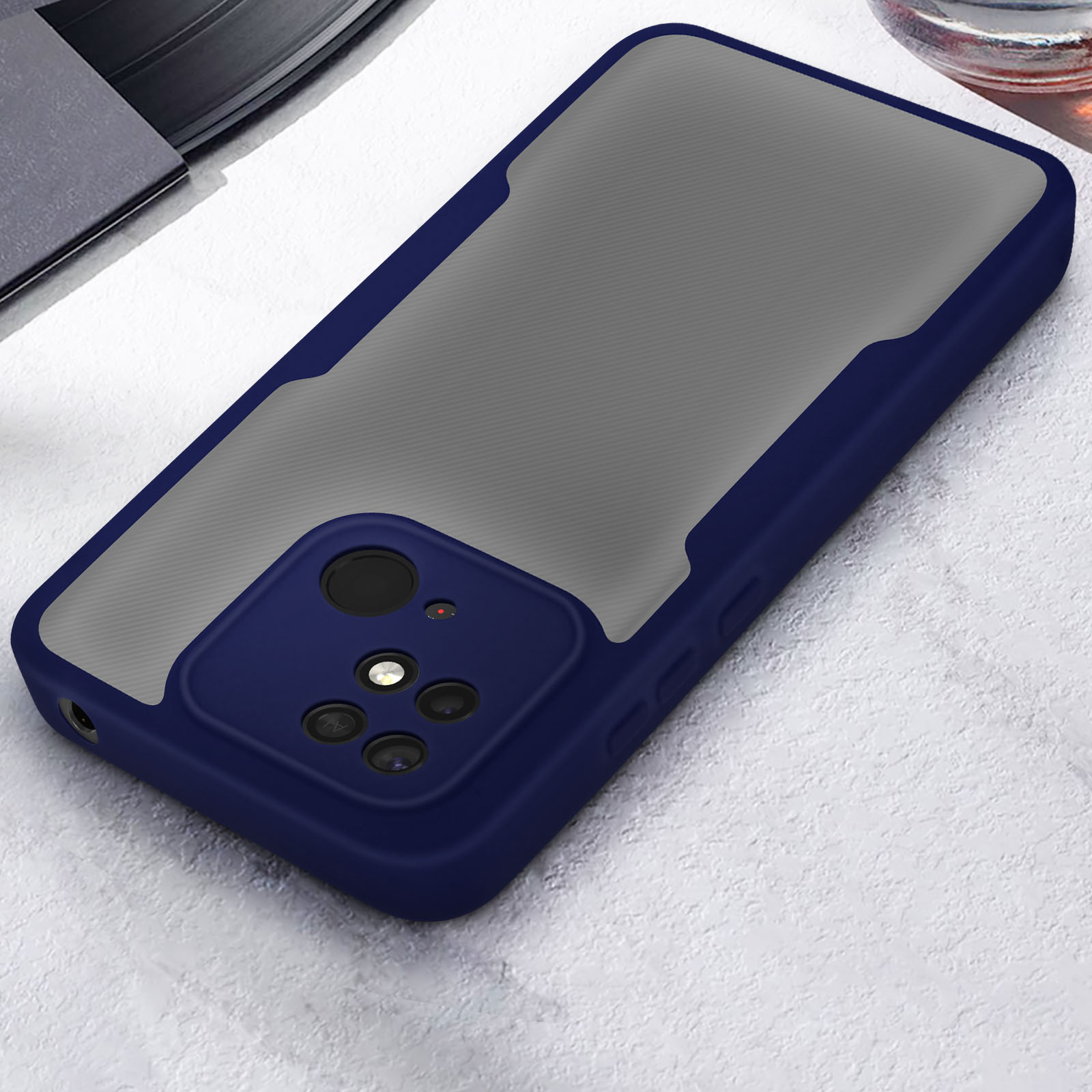 Custodia Per Xiaomi Redmi 10C | Rigida Trasparente Antiurto | Bumper TPU E Retro In Policarbonato