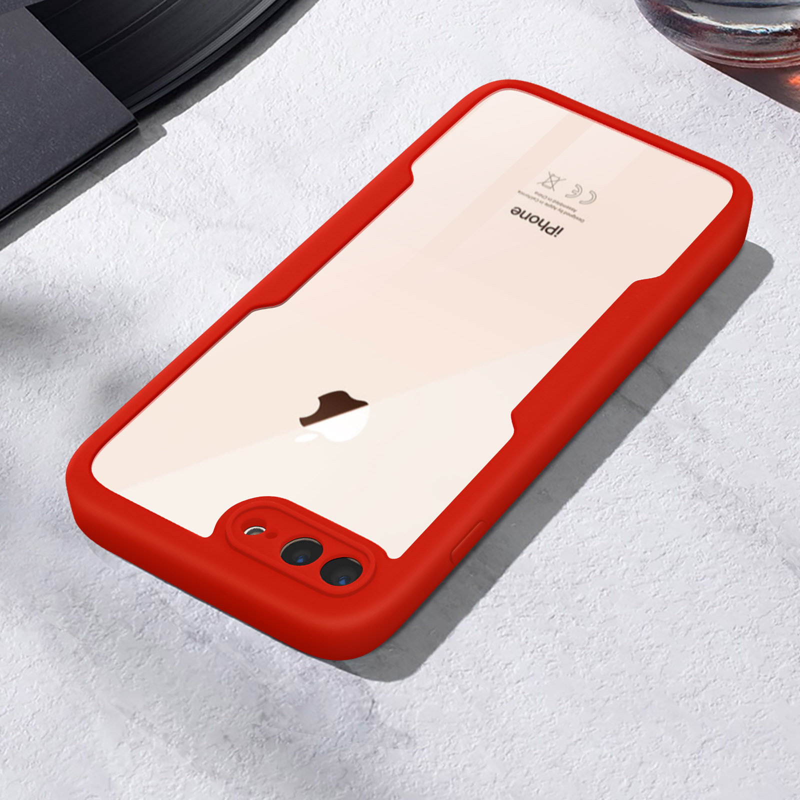 COVER 360° + VETRO TEMPERATO PER APPLE IPHONE 7 COLORE NERO - Foto 8