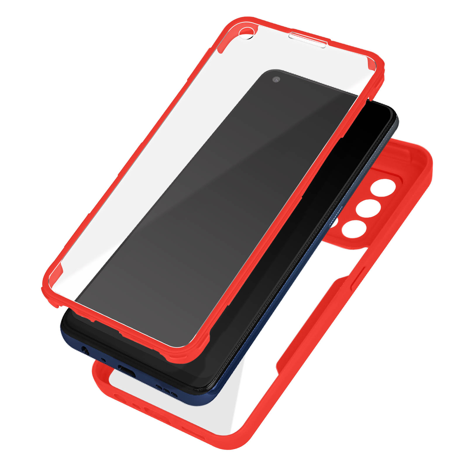 WEIOU Cover per OPPO A74 4G, Slim Laureato Custodia Posteriore in Vetro