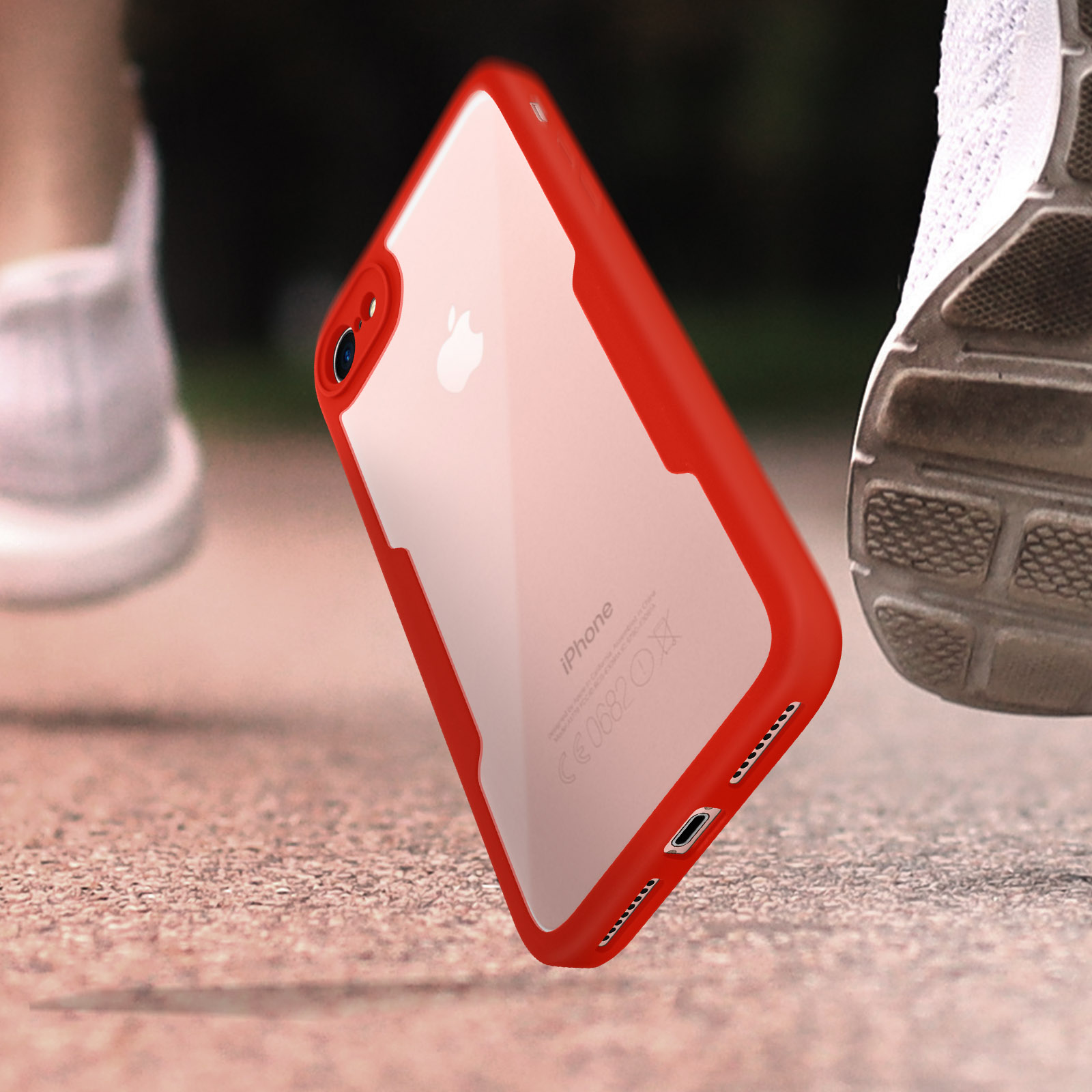 ICEDIO - Custodia per iPhone SE 2020, iPhone 8, iPhone 7, con pellicola proteggi schermo, trasparente con design alla moda, per ragazze e donne, per Apple iPhone 7/8/SE 2020, motivo fiori colorati