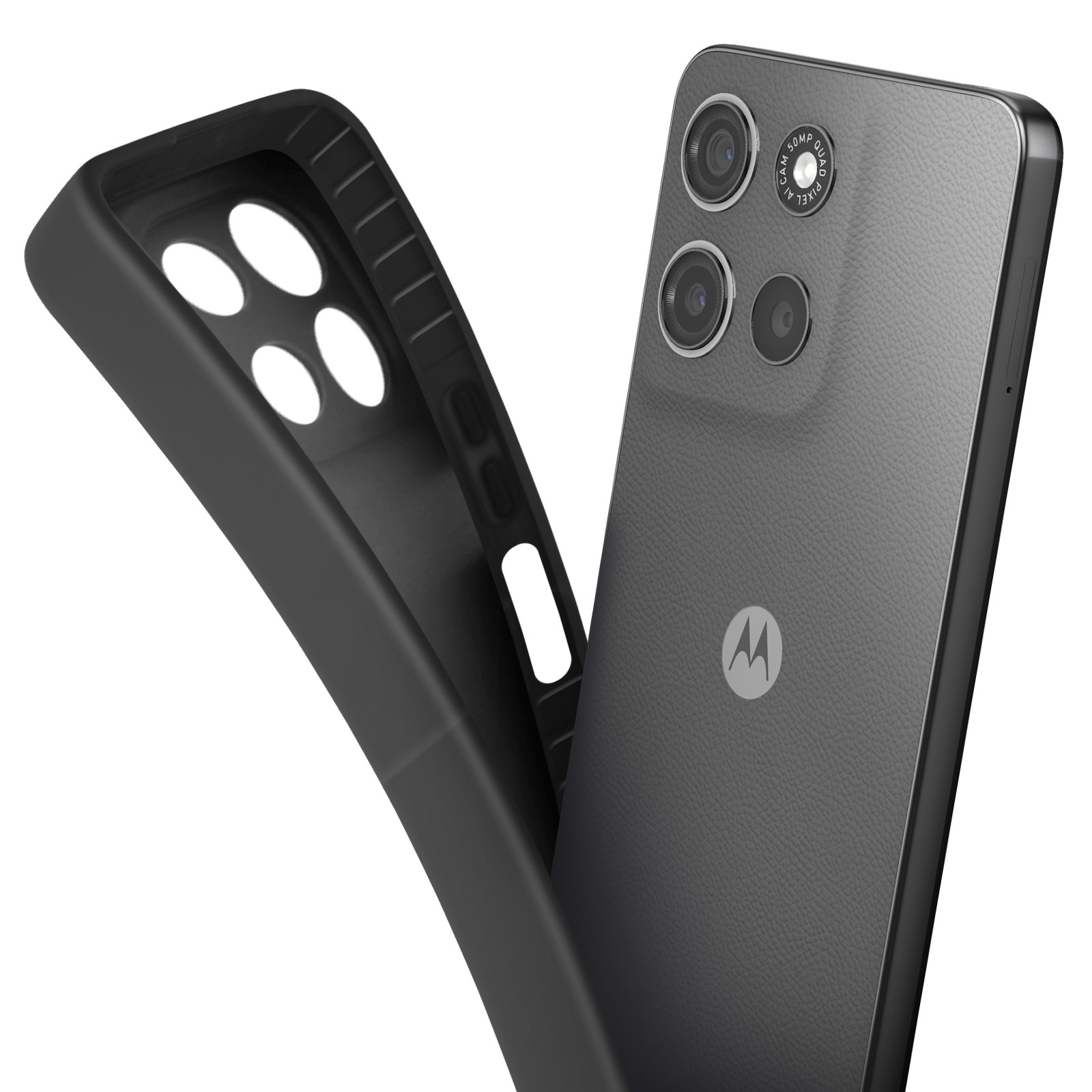 SEAHAI Case For Motorola Moto G15 / MOTO G15 Power, Gradient Color Ultra-Slim Crystal Transparent Cover Clear Back [Anti-Yellow] Soft TPU Silicone Shockproof Bumper Cover, Pink/Purple