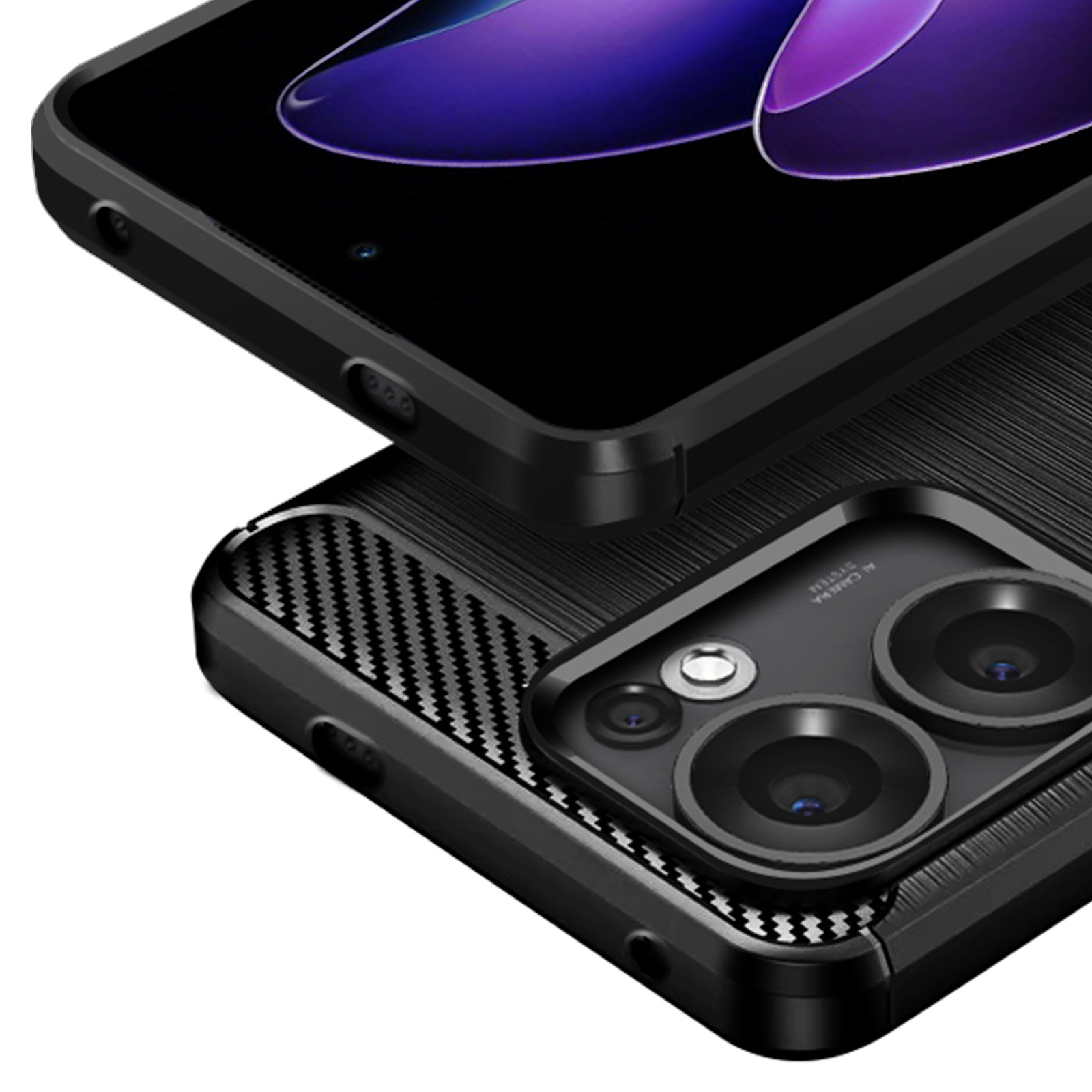 Cover Per Oppo Reno 13 FS 5G Con Porta Carte - Antiurdo In TPU Morbido - Viola - 4