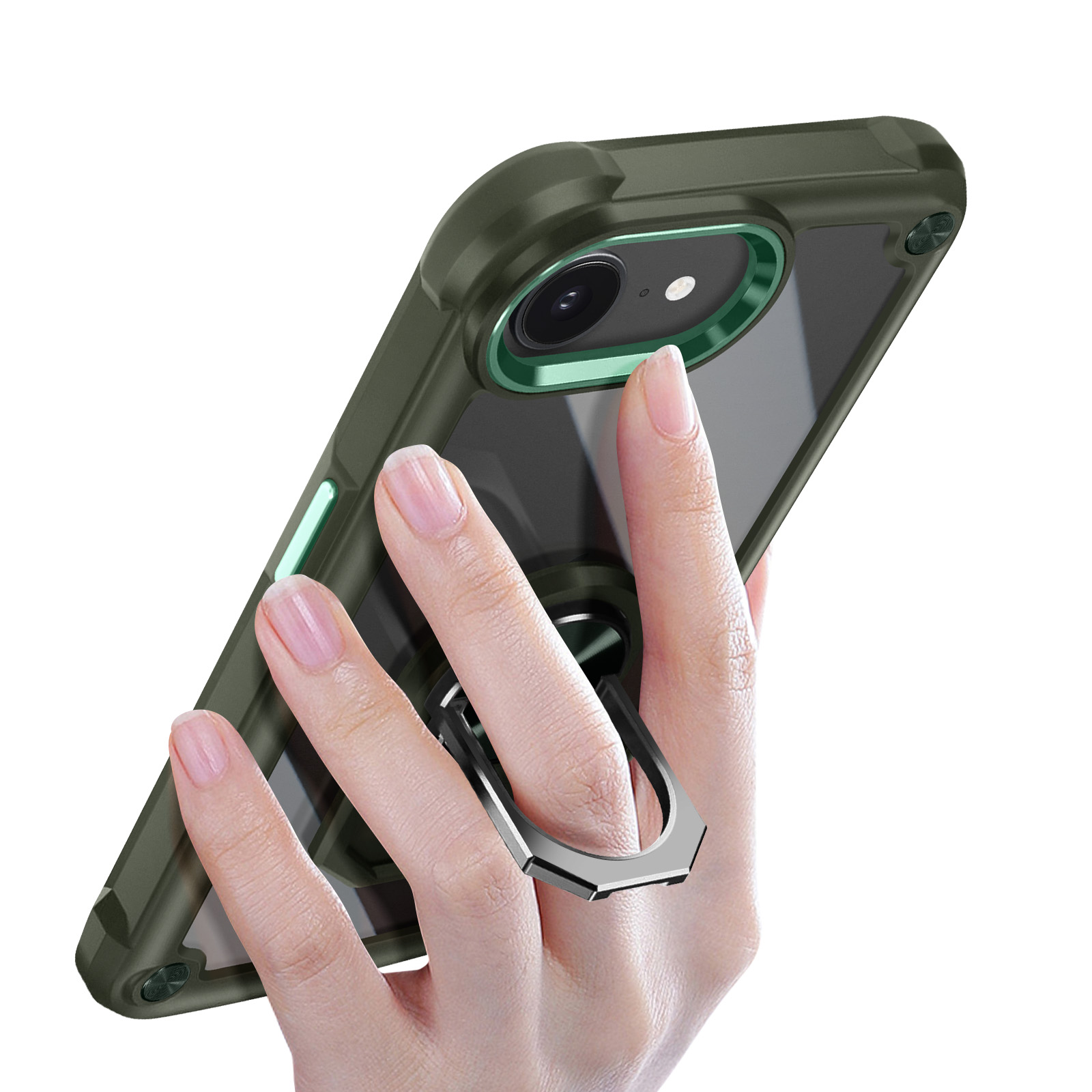 BAILI Cover per iPhone 16e [Chiusura magnetica/Slot per Scheda/Funzione