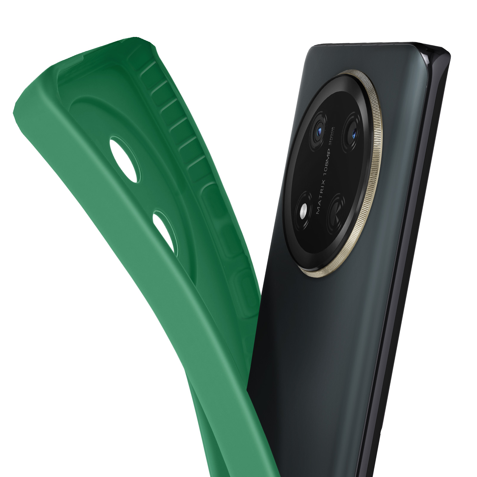 PEIYE Cover Super Colorata per Honor X7, Traslucido Silicone TPU Custodia con Angoli Rinforzati -Blu Rosa