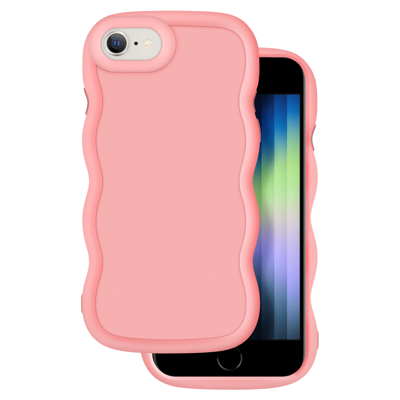 Butnyeoe Cover per iPhone 7/8/SE 2020/SE 2022 Libro,Gatti/Fiori Motivo in Rilievo Custodia,PU Pelle Protettiva Portafoglio Flip Wallet Case Con Slot per Schede e Magnetica Supporto,Rosso