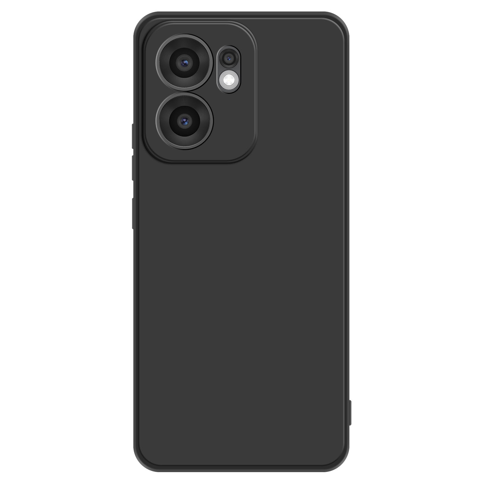 Cover per Oppo A38 con anello - retro trasparente bordo rosso - Italiano