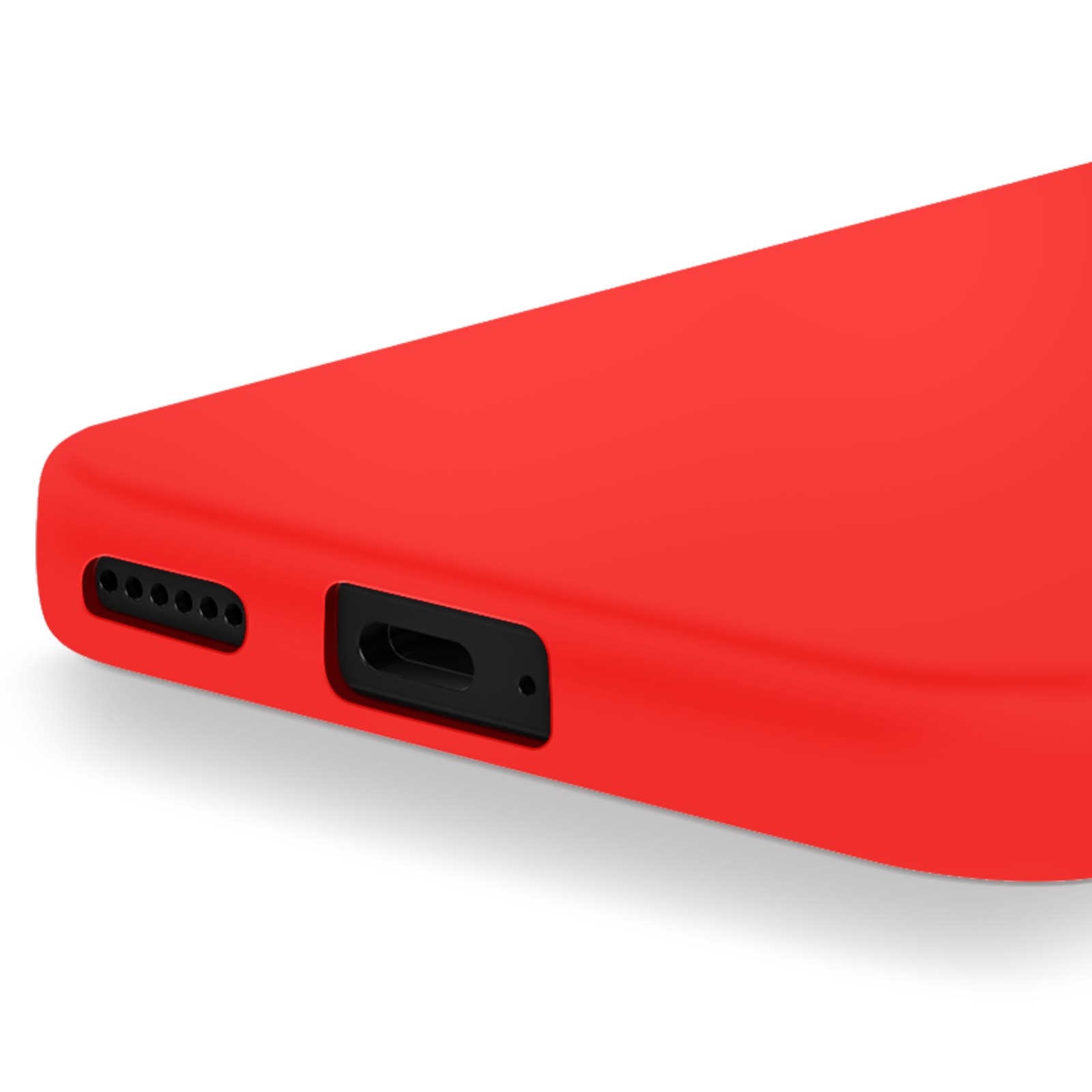 FDHYFGDY Cover per Xiaomi Poco M7 Pro, Custodia Protettiva Antigraffio Antiurto, Ultrasottile in Fibra di Carbonio Compatibile con Poco M7 Pro Custodia - Rosso e Nero