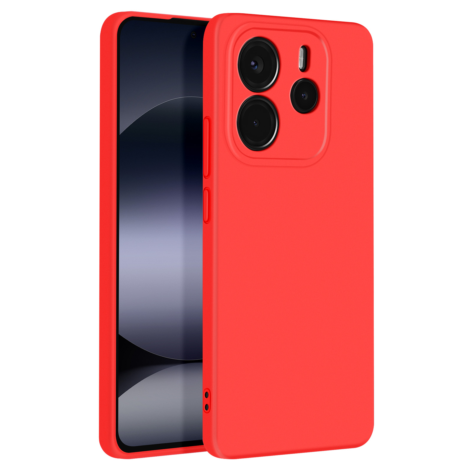 König Design Custodia A 360° Per Xiaomi 12 In Ecopelle Rossa - Portafoglio Con Slot Per Carte E Banconote, Protezione Completa - 2
