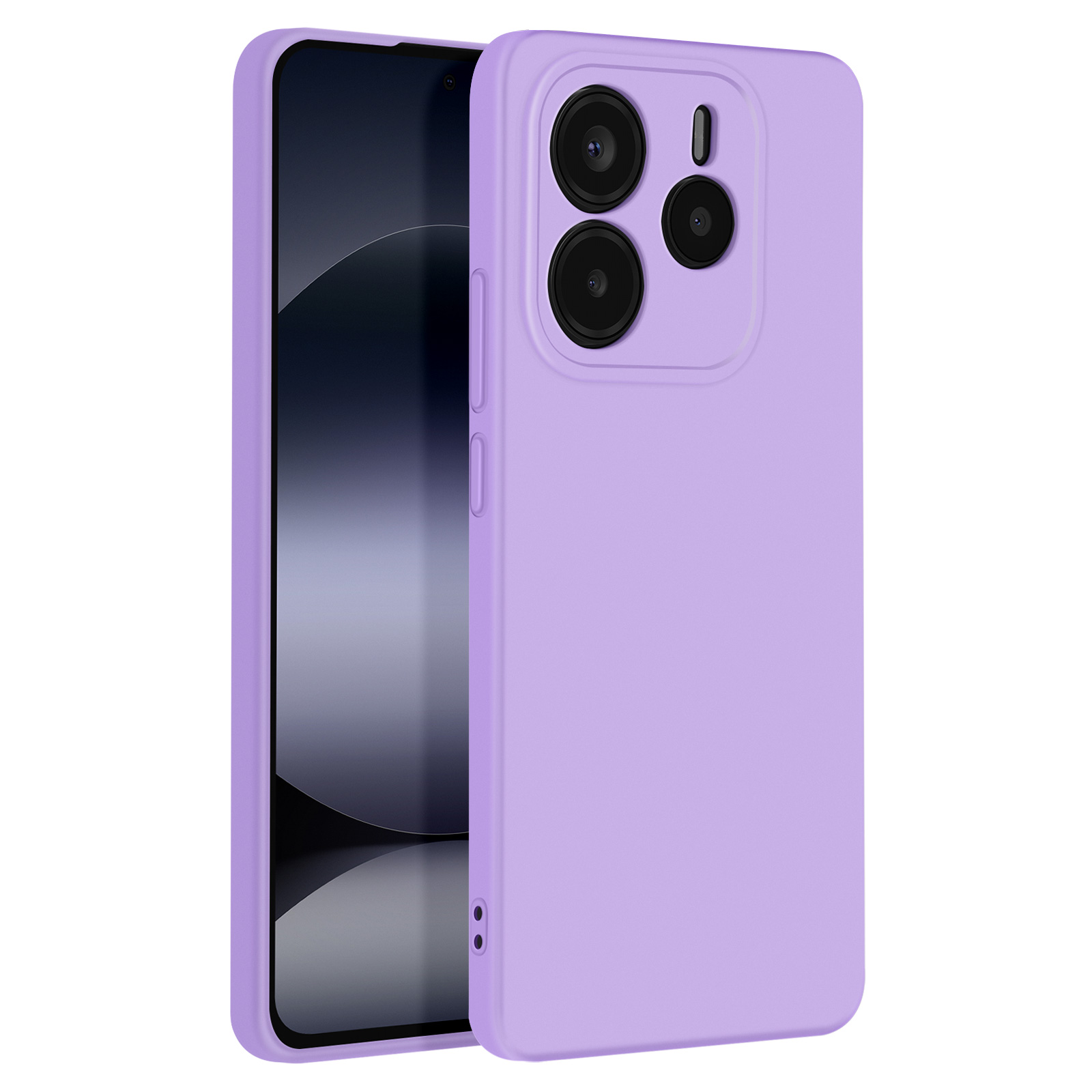 SEAHAI Cover Per Xiaomi Redmi Note 14 Pro+ Plus 5G: Custodia In Silicone TPU Con Brillantini E Fiori, Colore Blu, Protezione Antiurto