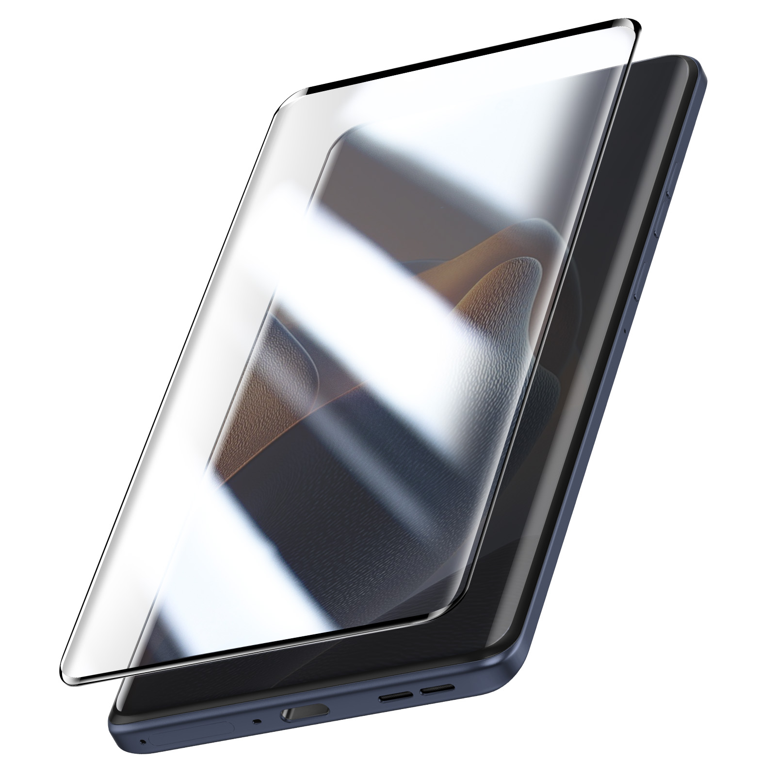 Custodia Per Nokia XR21 + Pellicola Vetro Temperato, Cover Morbida In TPU Antiurto, Nero