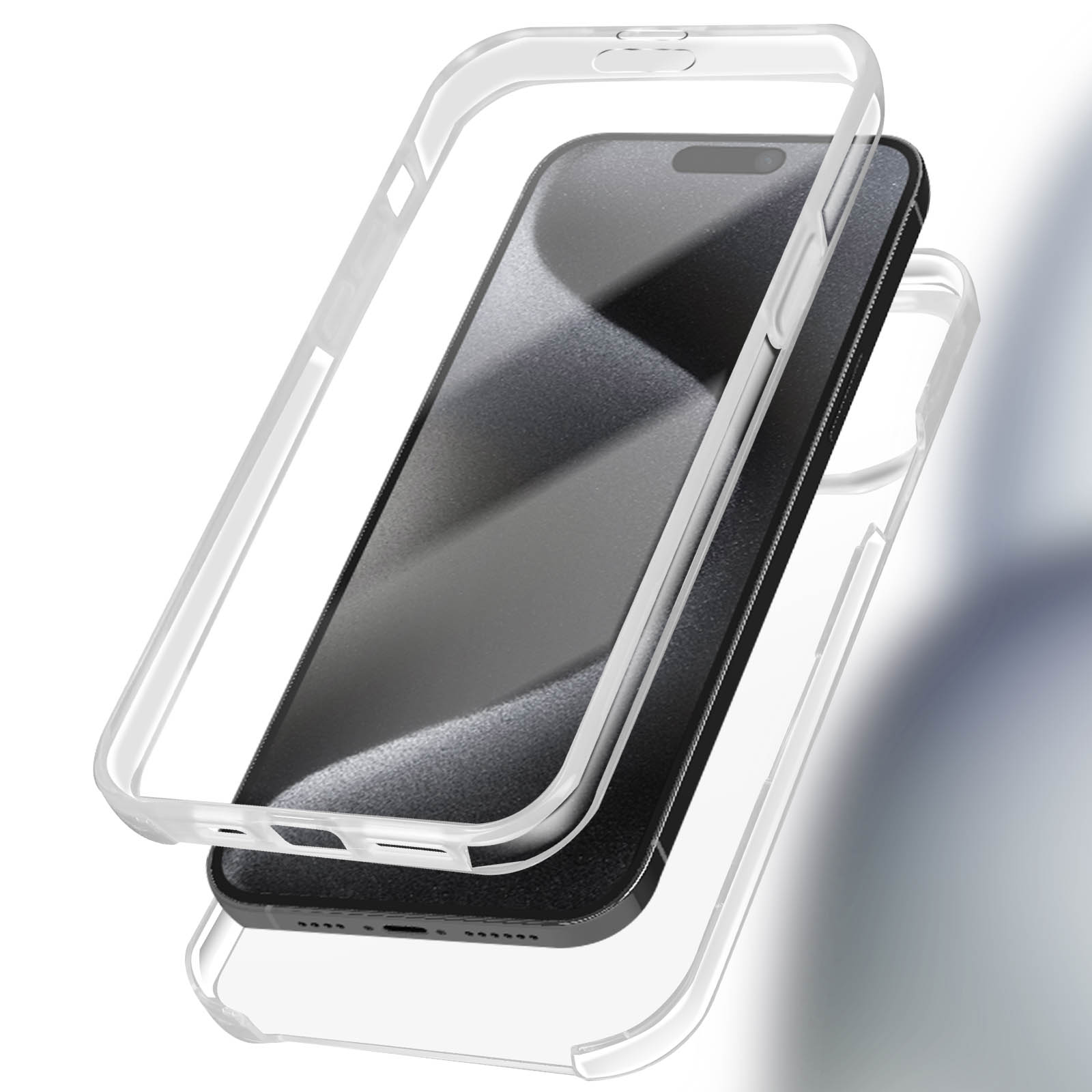 Custodia Trasparente Per IPhone 15 Pro 6,1" Con Girasole - TPU Anti Graffio, Design Elegante