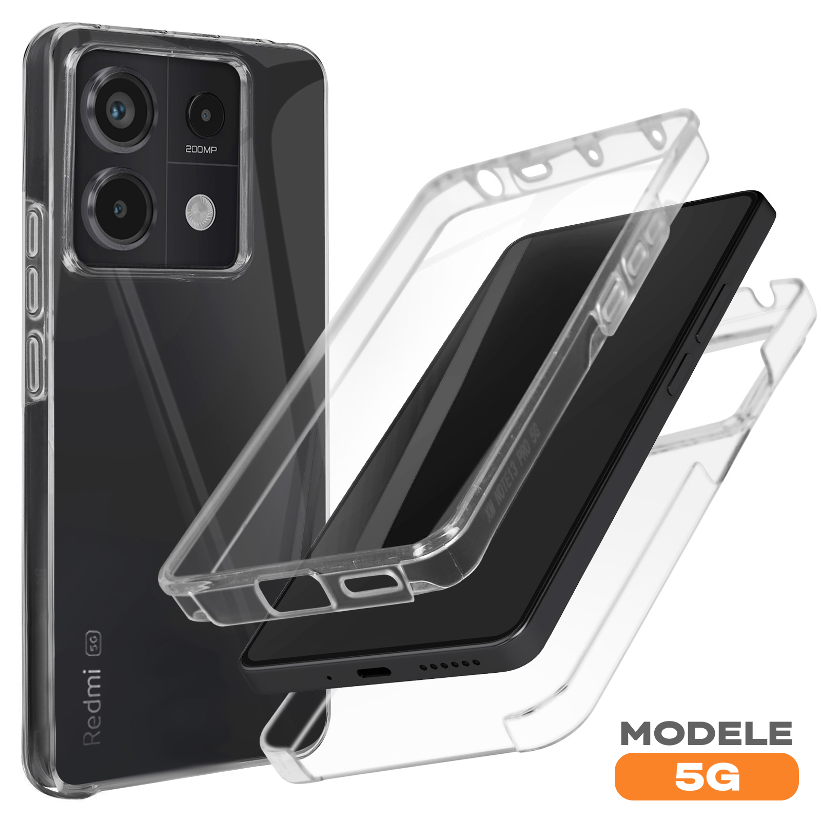 EbestStar Cover Trasparente Per Xiaomi Redmi Note 13 Pro 5G – Custodia Silicone TPU Antiurto Con Bordi Rinforzati - 3