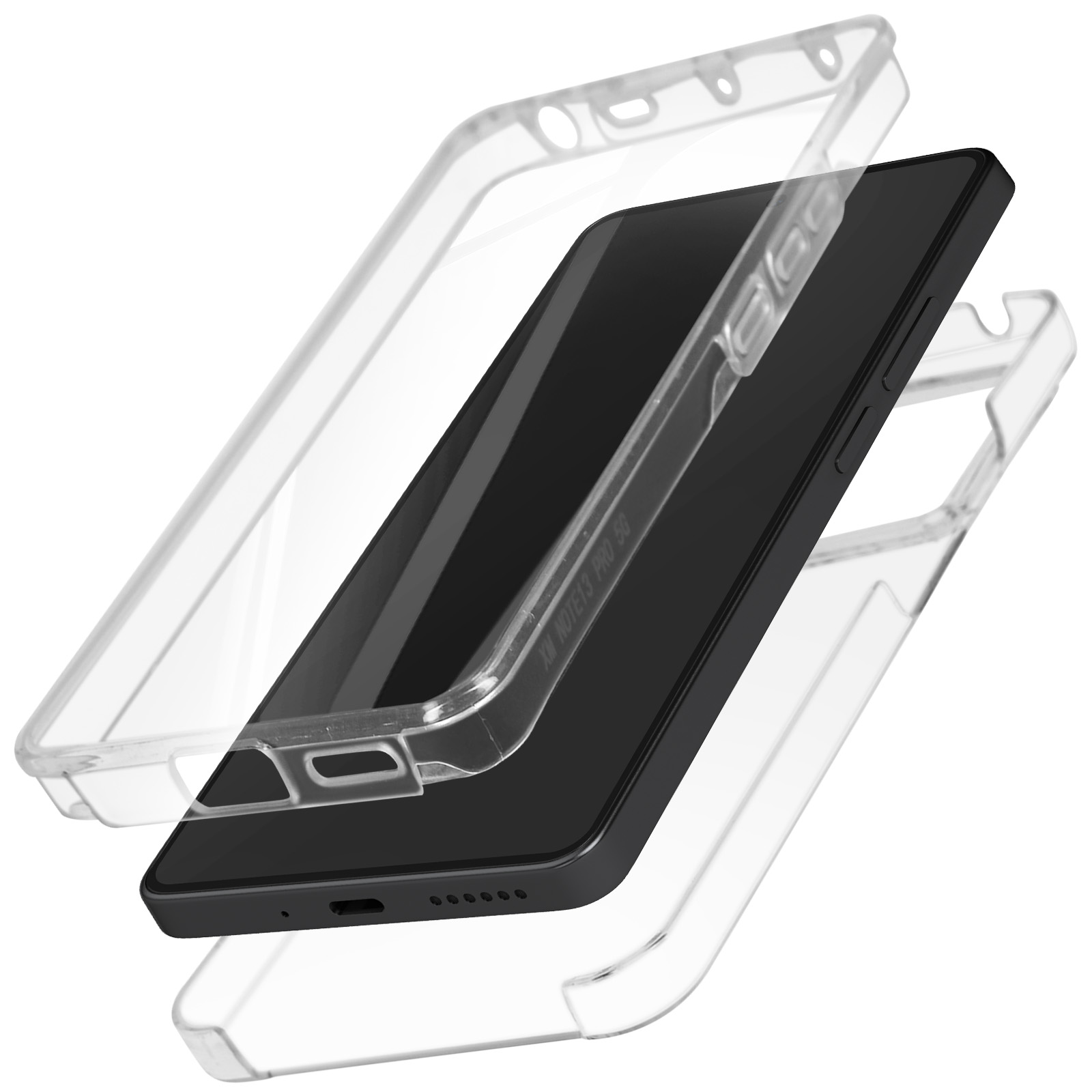 Redmi Pad Pro Pen Custodia TPU Nera + Pellicola Vetro Temperato Per Xiaomi Redmi Note 13 Pro+ 5G - Protezione Completa Antigraffio E Antiurto Custodia Ibrida Antigraffio