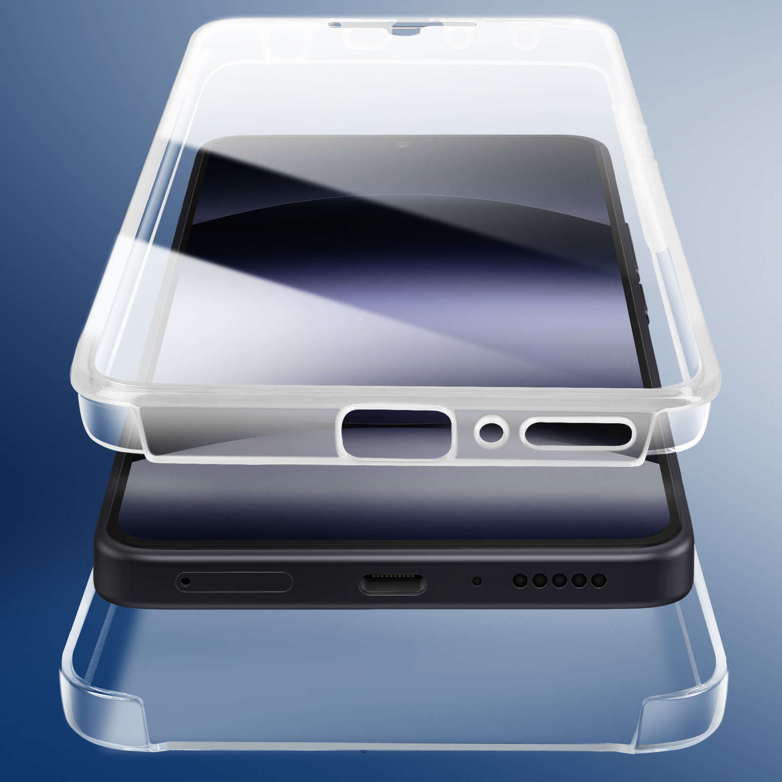 Coque Gel Transparente 360° Pour Redmi Note 14 Pro 5G - Protection Intégrale Avant Et Arrière