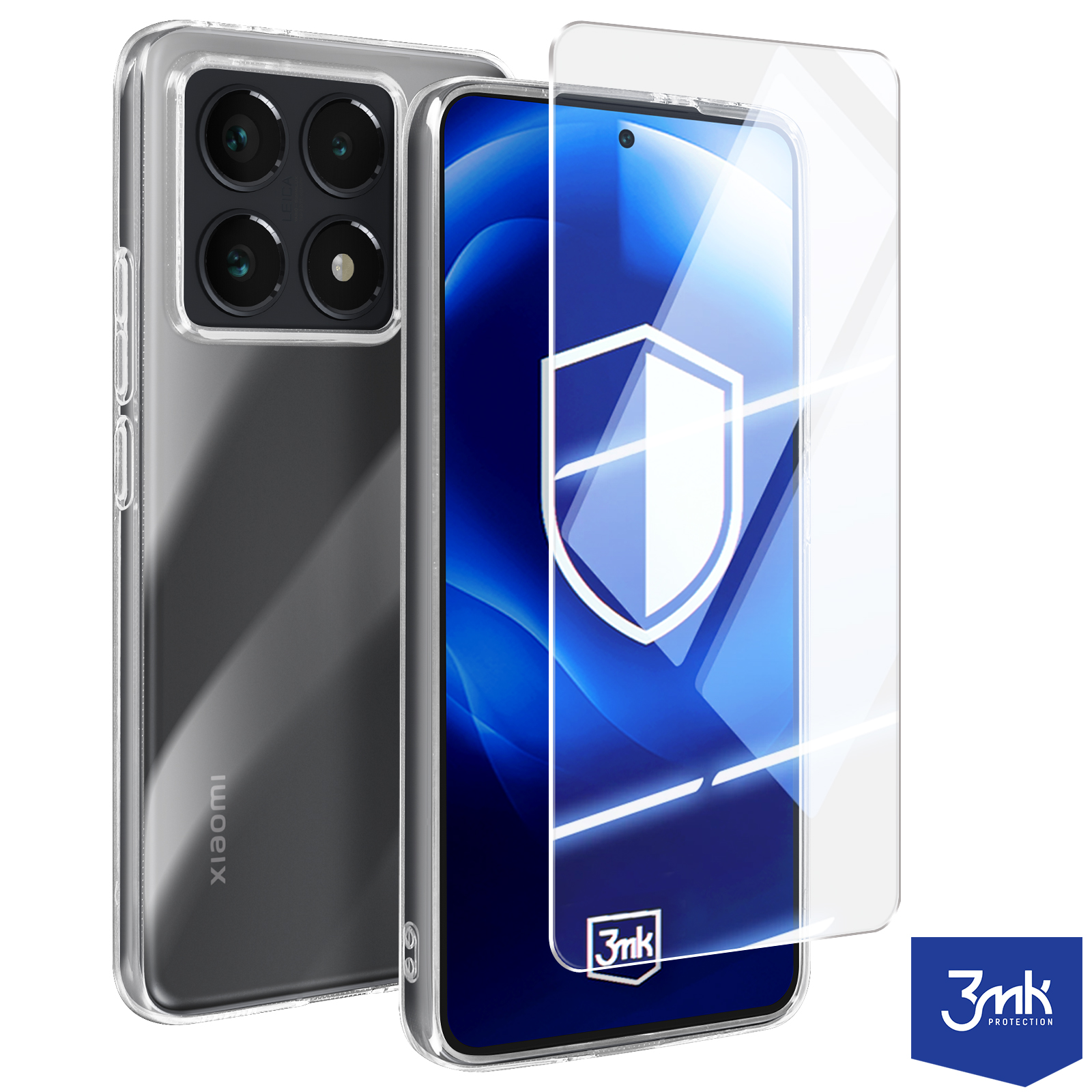COVER CUSTODIA SILICONE + PELLICOLA VETRO TEMPERATO PER XIAOMI MI