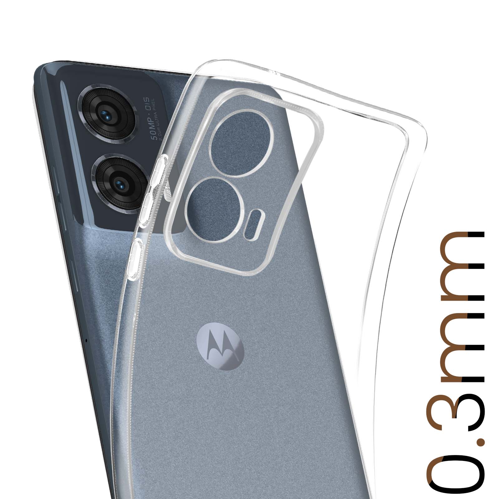 Hülle Für Motorola Edge 50 Fusion – Transparente Acrylhülle Mit TPU-Rahmen, Stoßfest, 6 Farben