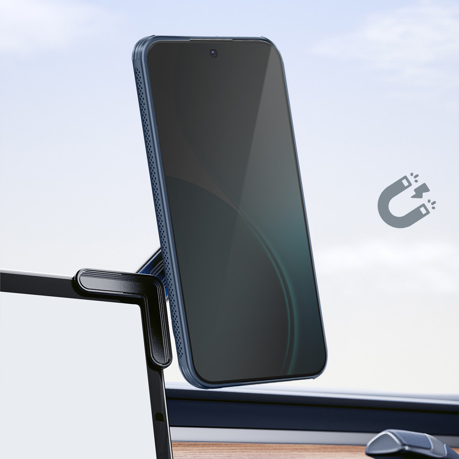 HAOYE Custodia Magnetica per OPPO Reno 14F 5G/4G | Reno 14 FS 5G/4G Compatibile con MagSafe, Cover in Silicone Liquido con Rivestimento in Microfibra, Bumper Protettivo - Nero