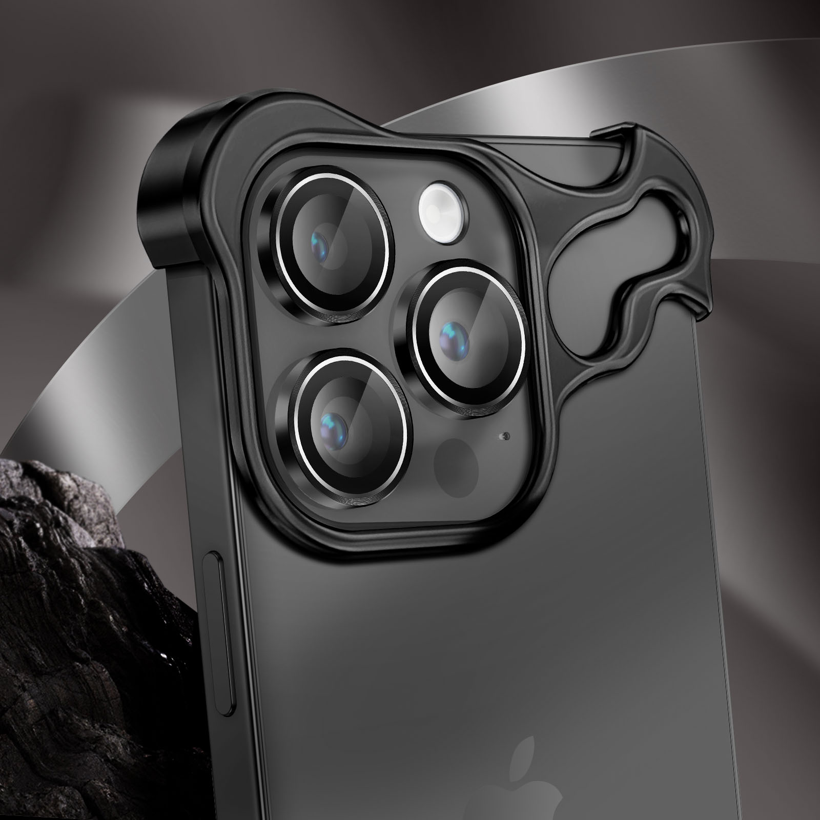 Telaio in alluminio in metallo, sottile custodia rigida per iPhone 15 /16Pro, telaio in metallo armatura con morbido paraurti interno, (argento, 6.1'iPhone 15 pro