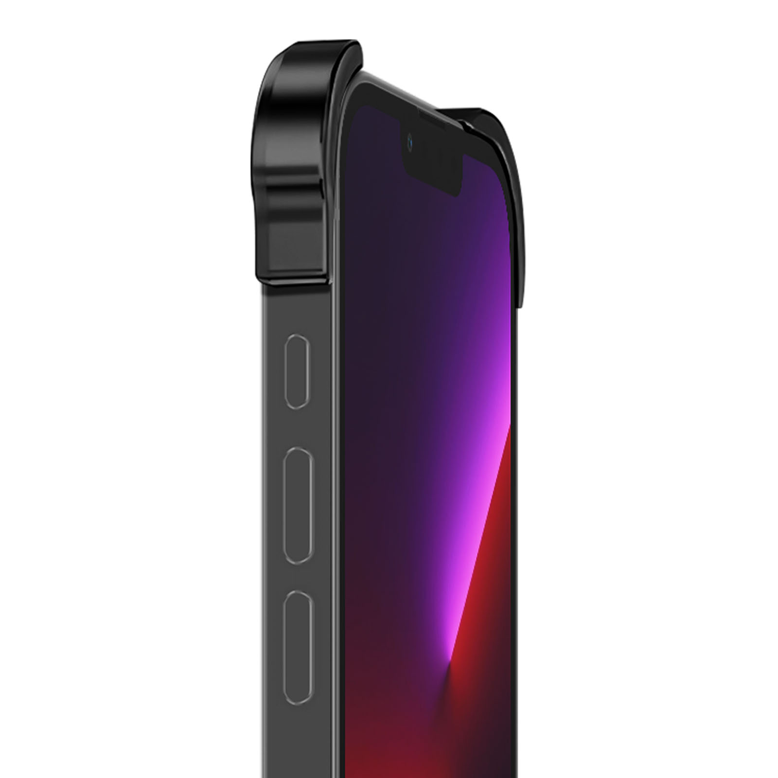 Custodia Paraurti In Alluminio Con Cornice Metallica Per IPhone 13/13 Pro (6,1 Pollici) – Sottile E Rigida Con Interno In TPU Morbido – Colore Nero - 2