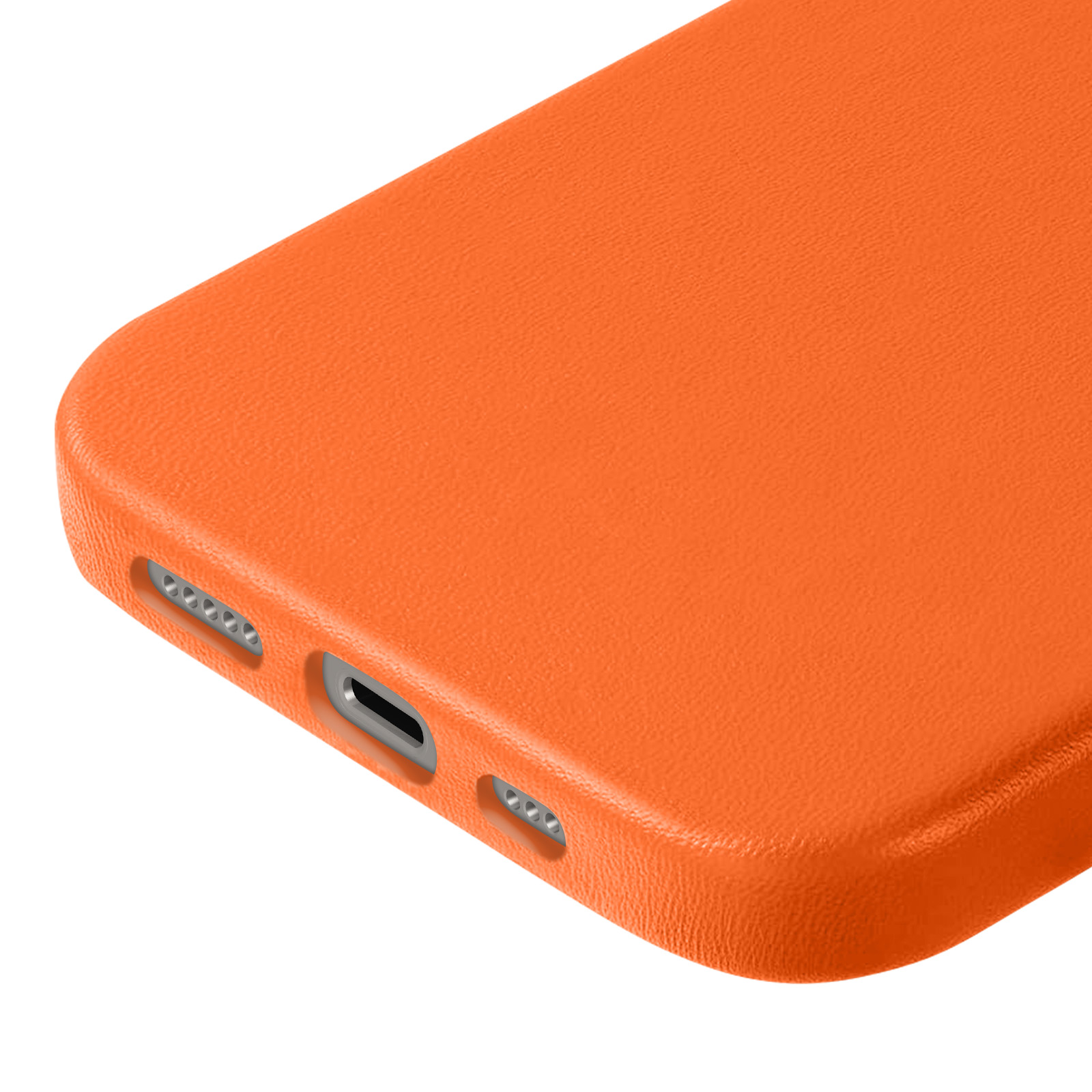 Custodia RobustaLock Per IPhone 14 (6,1") - TPU Spessa 2,8 Mm Antishock, Protezione Caduta 2,4 Metri, Colore Arancione Chiaro