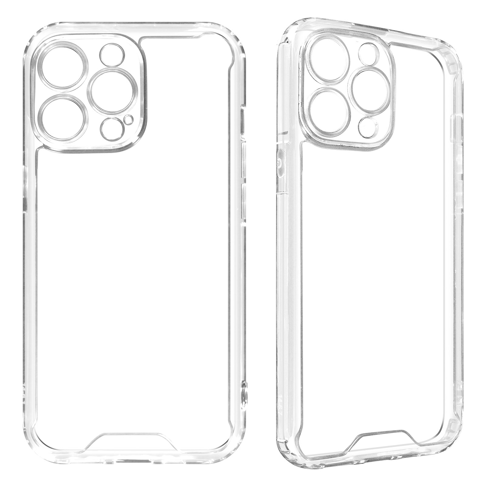 Cover Anti-urto per iPhone 14 Pro Max, Gel di Silicone con Angoli Bumper - Trasparente - Italiano