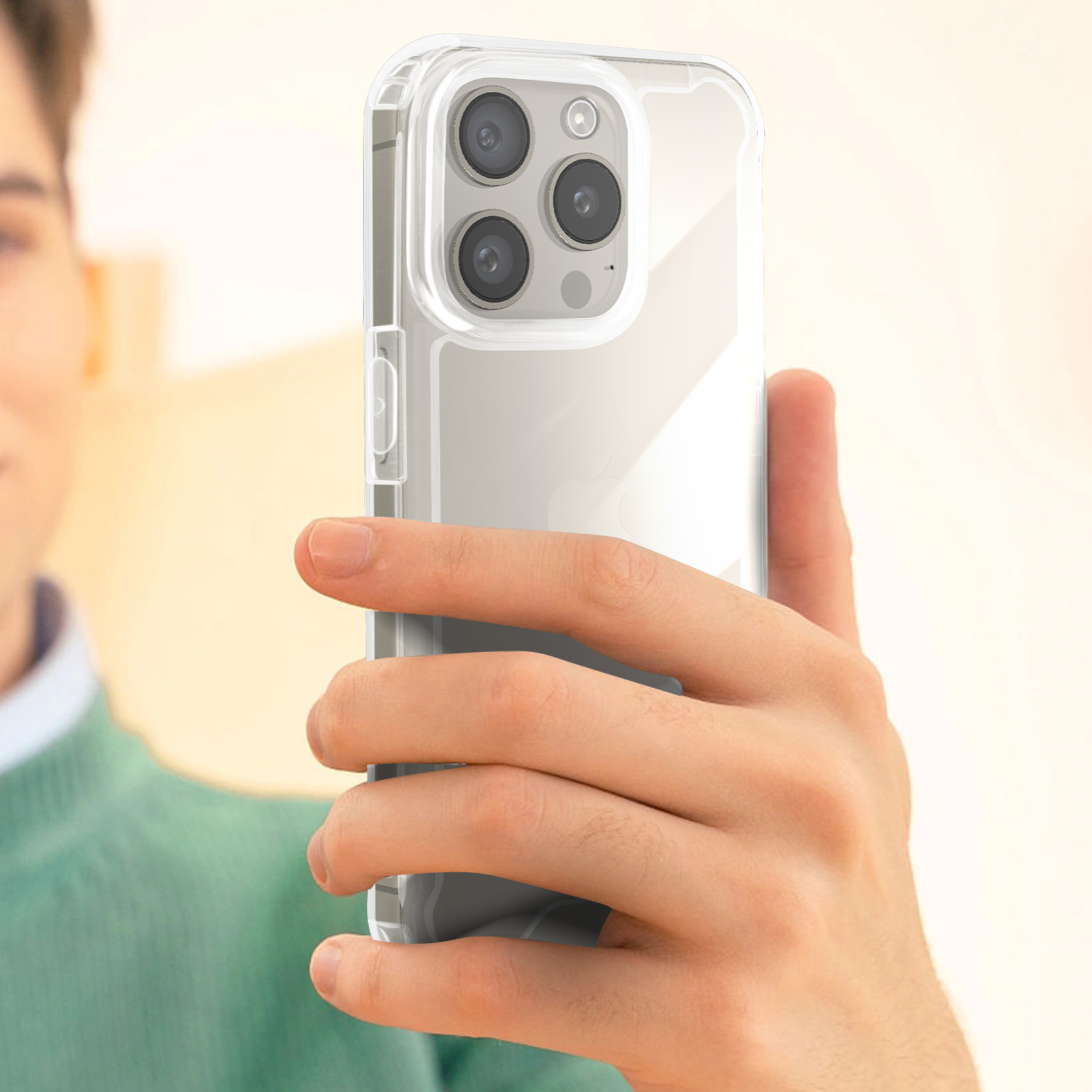 Custodia IPhone 15 Pro Max Con Decorazioni Dorate, Retro In Pelle PU E Paraurti In TPU, Elegante E Antiurto, Supporta Ricarica Wireless