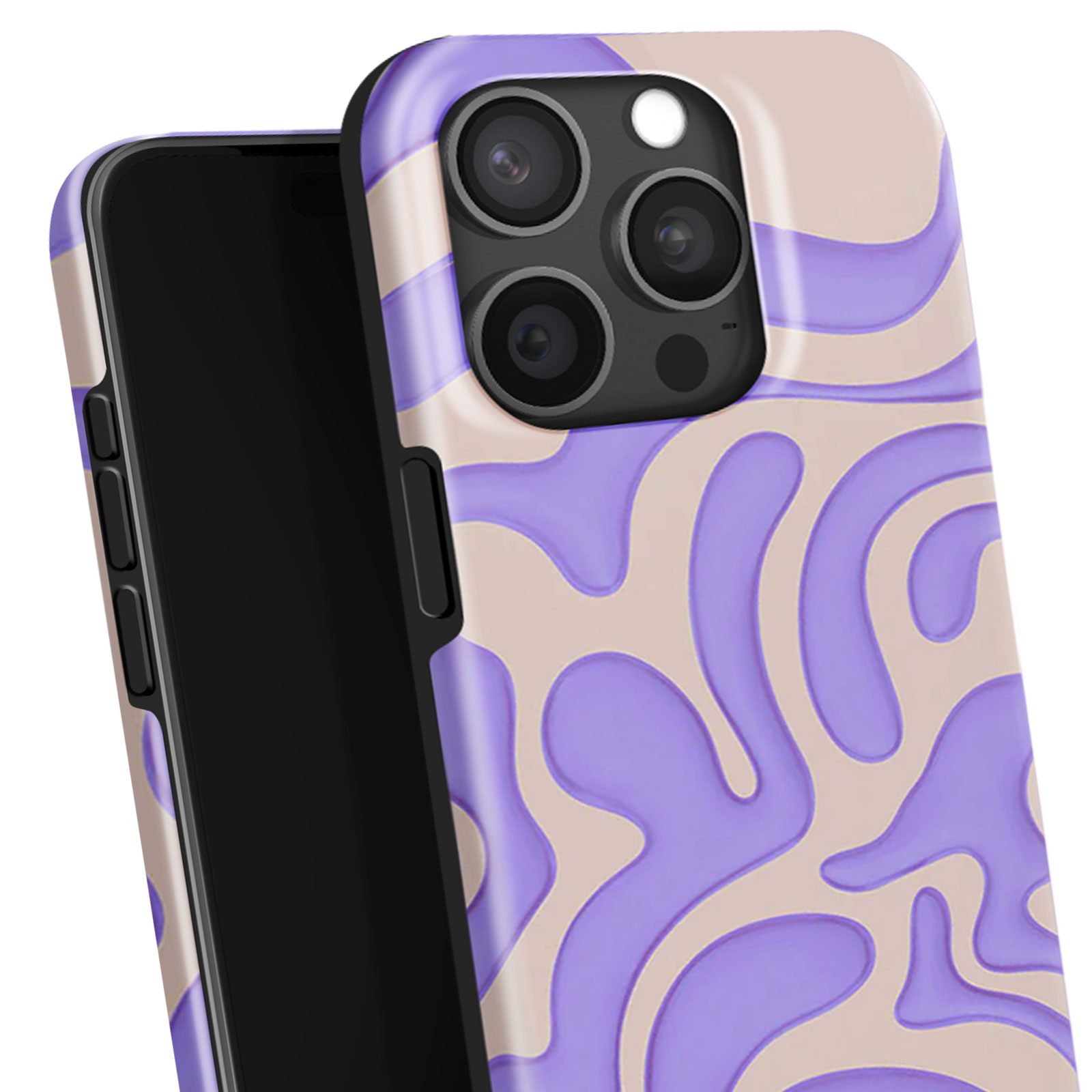 Coque IPhone LDVINTAGE Imprimé Floral Bougainvillier Violet - TPU Résistante, Compatible Sans Fil