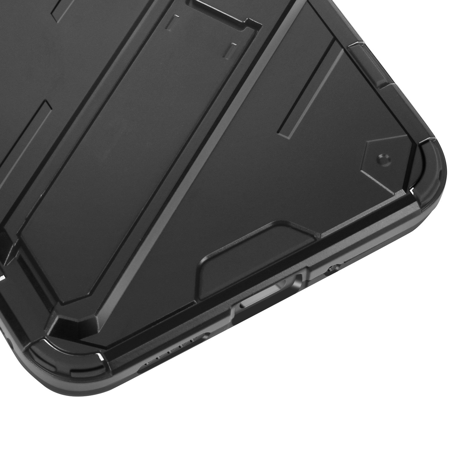 Cover Per Xiaomi Redmi 14C Con Vetro Temperato E Anello Rotante – Custodia Scorrevole Con Protezione Fotocamera Antiurto | Nero, 2 Vetri Inclusi