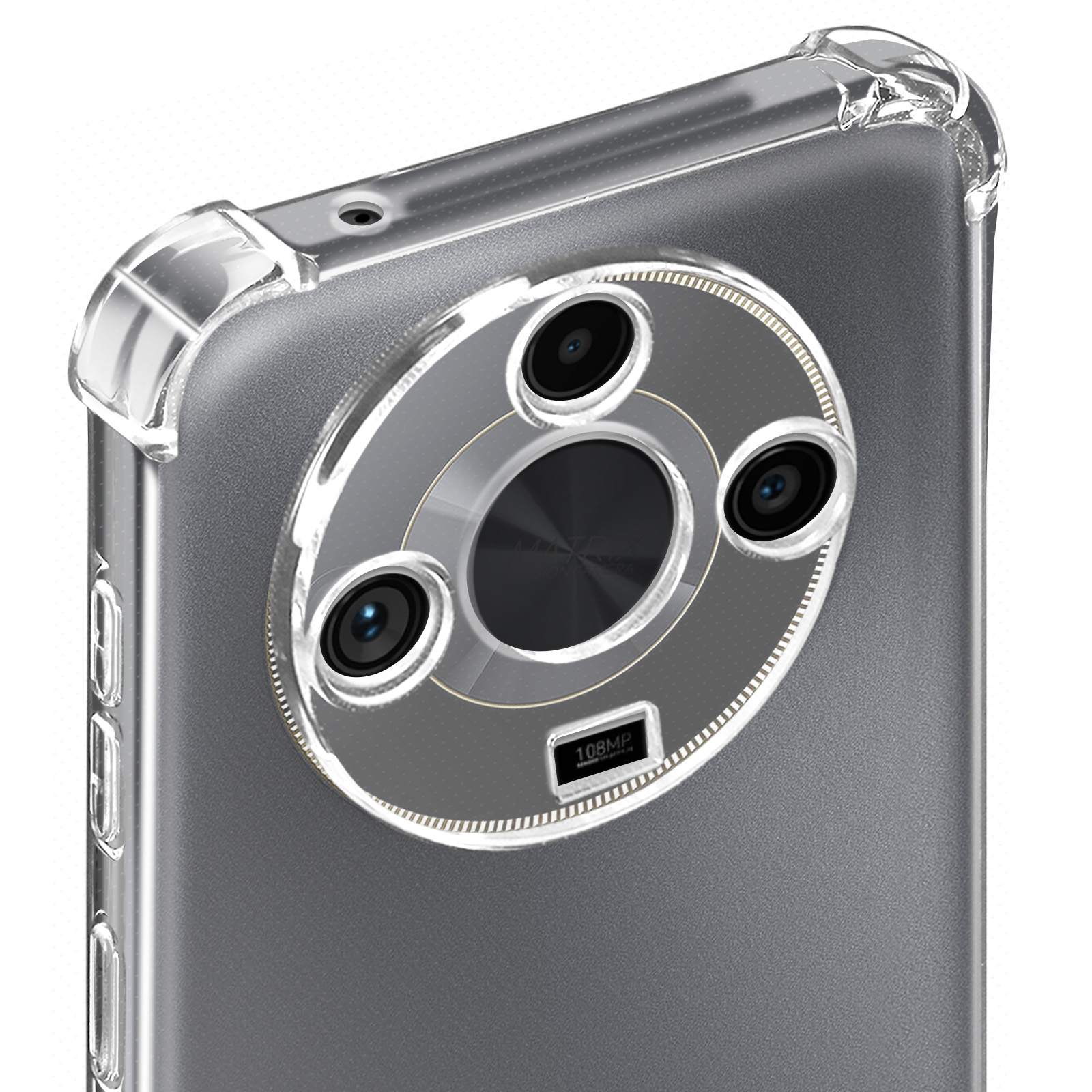 Custodia Honor Magic 6 Lite 5G - Cover Sottile In TPU Con Protezione Fotocamera - Design Placcato Oro