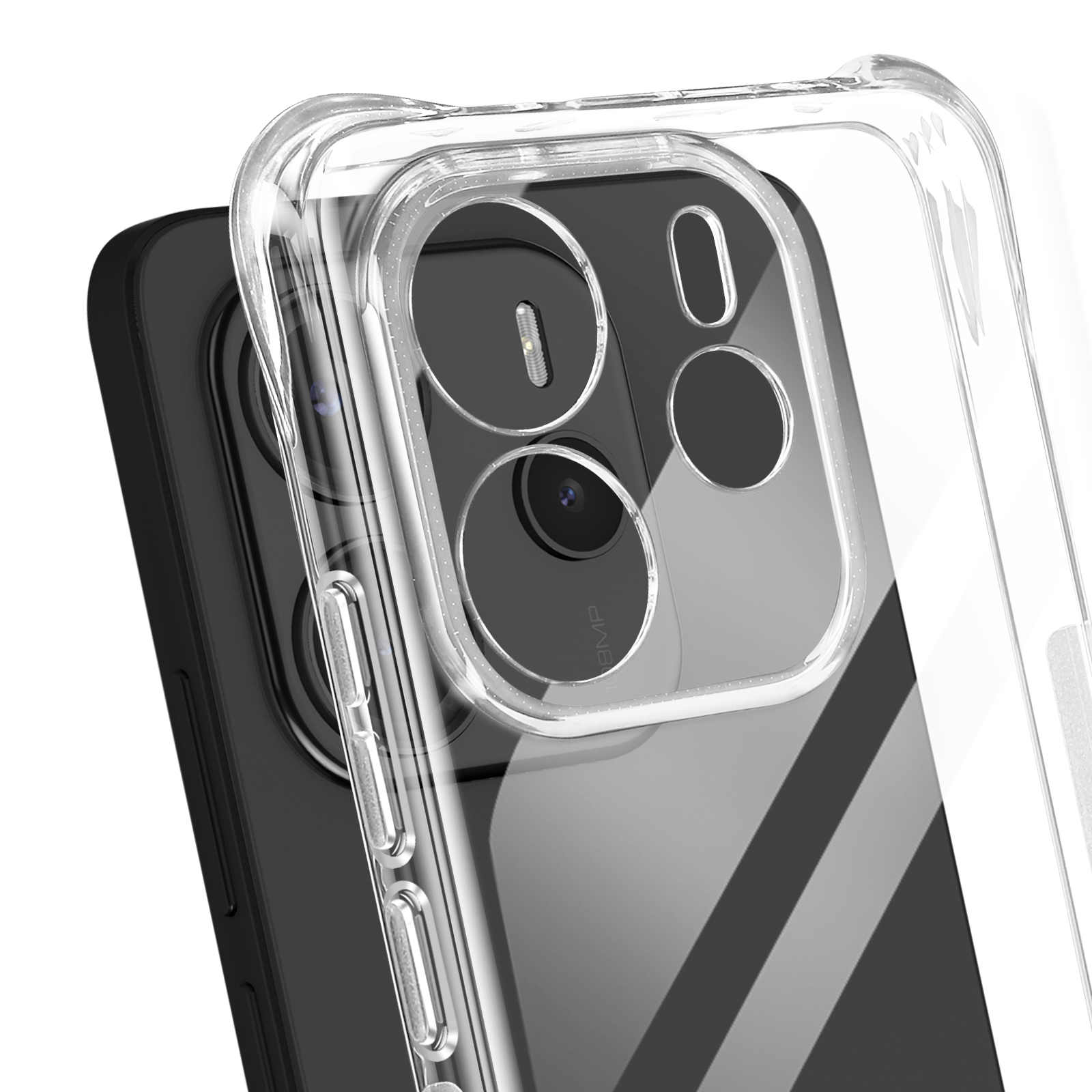 BORYA Cover Per Xiaomi Redmi Note 14 4G - Custodia Morbida Silicone TPU Trasparente, Antiurto Sottile, E2667