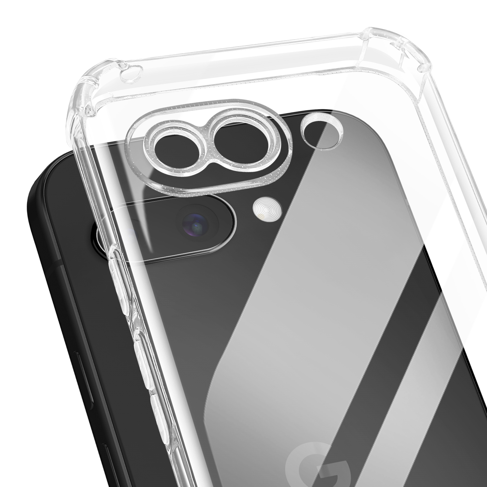 GUAGUA Cover Magnetica Per Google Pixel 9a – MagSafe, Paraurti Antiurto, Retro Traslucido Opaco E Rosa