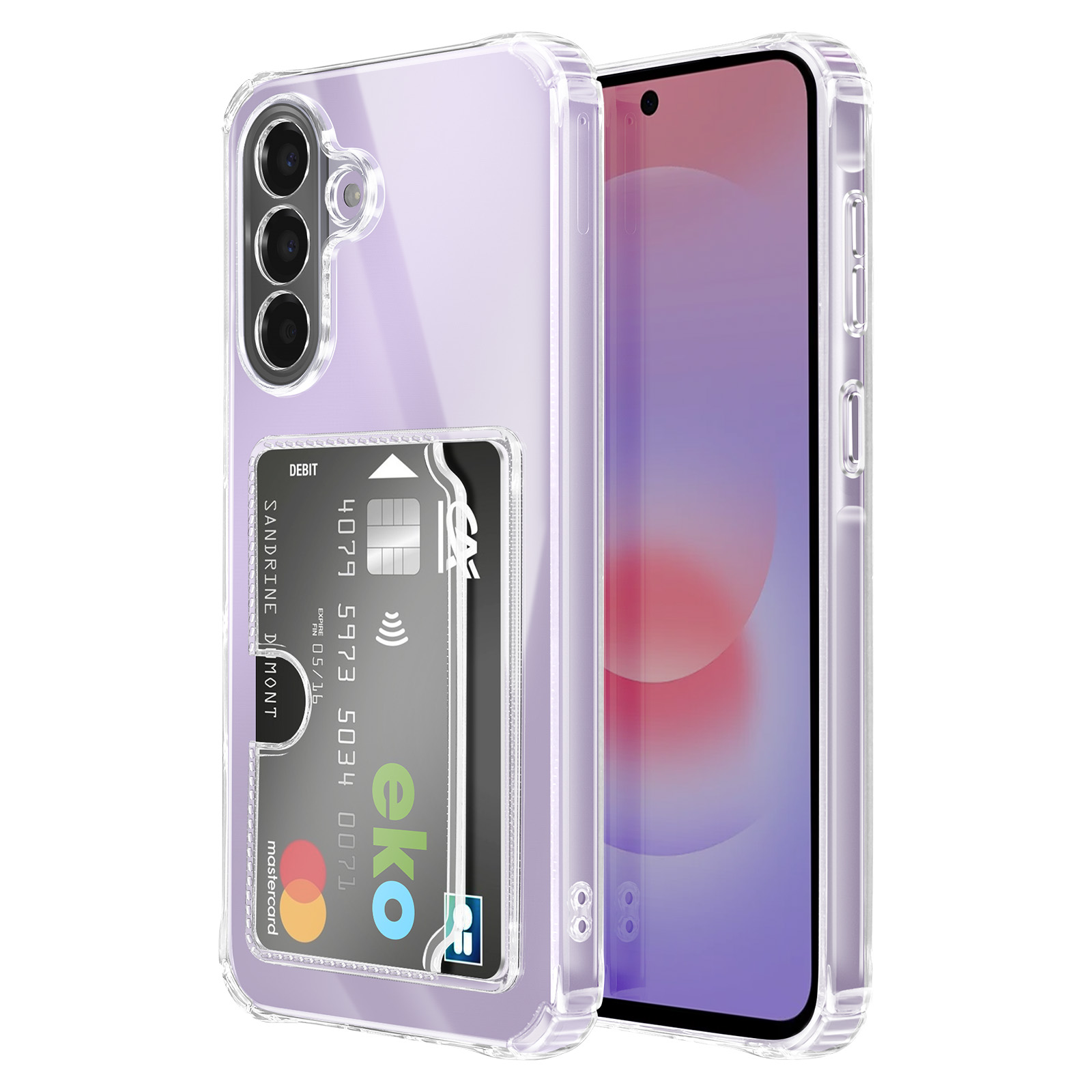 Custodia Con Glitter Sfumati Per OPPO A91 – Cover Sottile In Vetro E TPU, Antigraffio