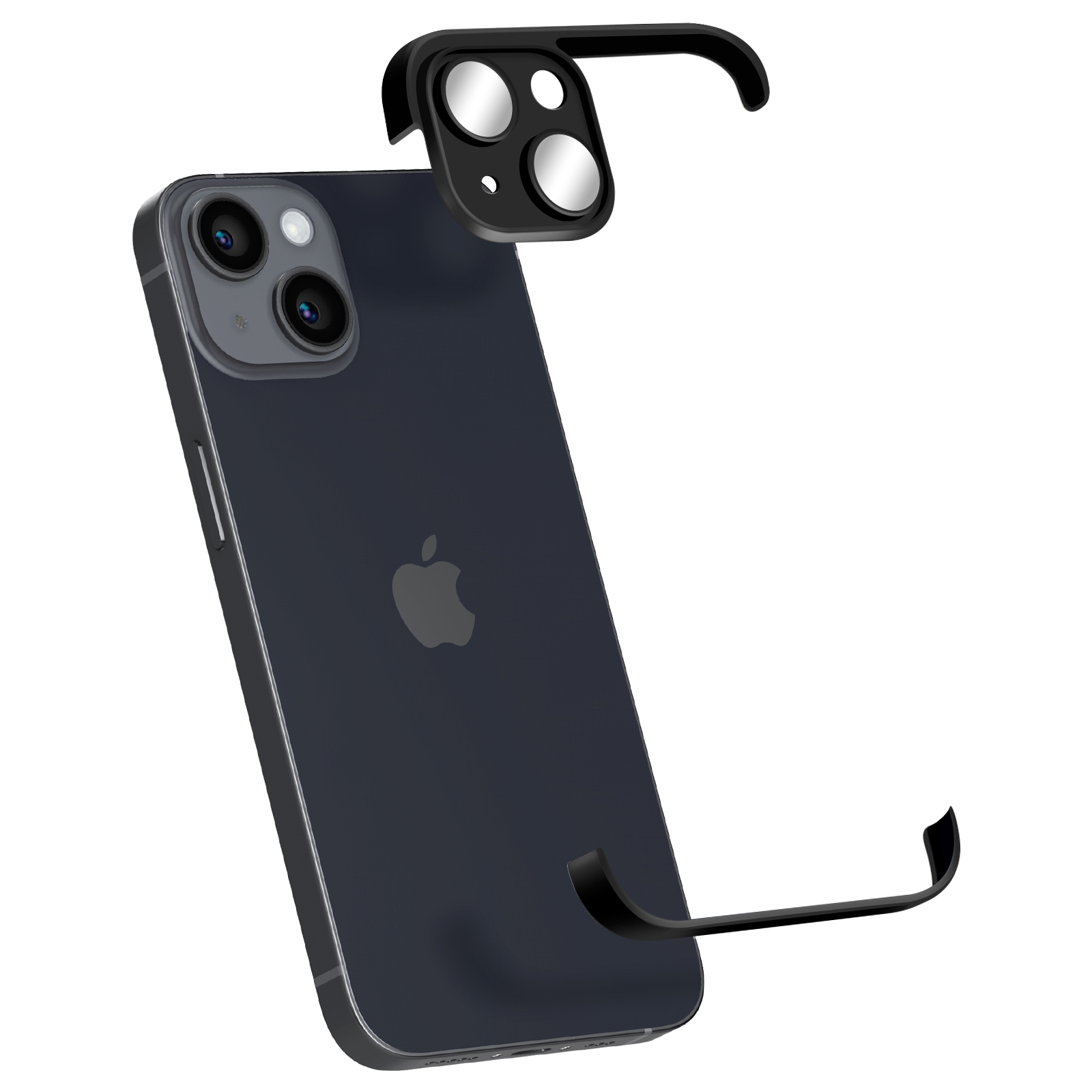 Kit Protection IPhone 14 Plus : Coque Silicone Noire + 2 Verres Trempés - Neuf