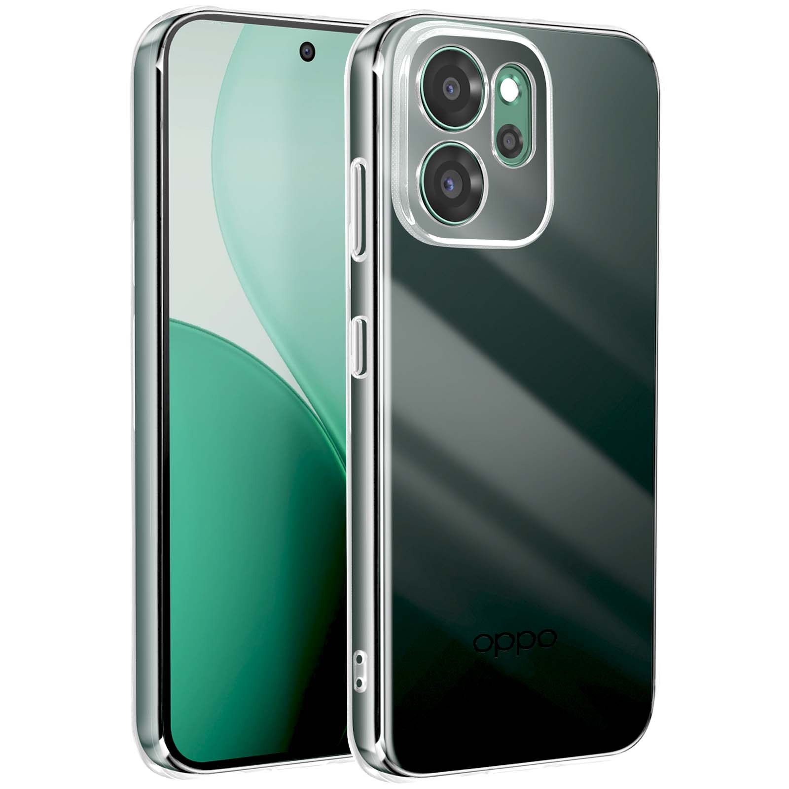 KJYF Custodia per Oppo Reno7 CPH2371 (6.43), Trasparente Morbido TPU Custodie Protettivo, Ultra Sottile in Silicone Case Anti-Graffio Cover per Oppo Reno7 CPH2371 - WMA24