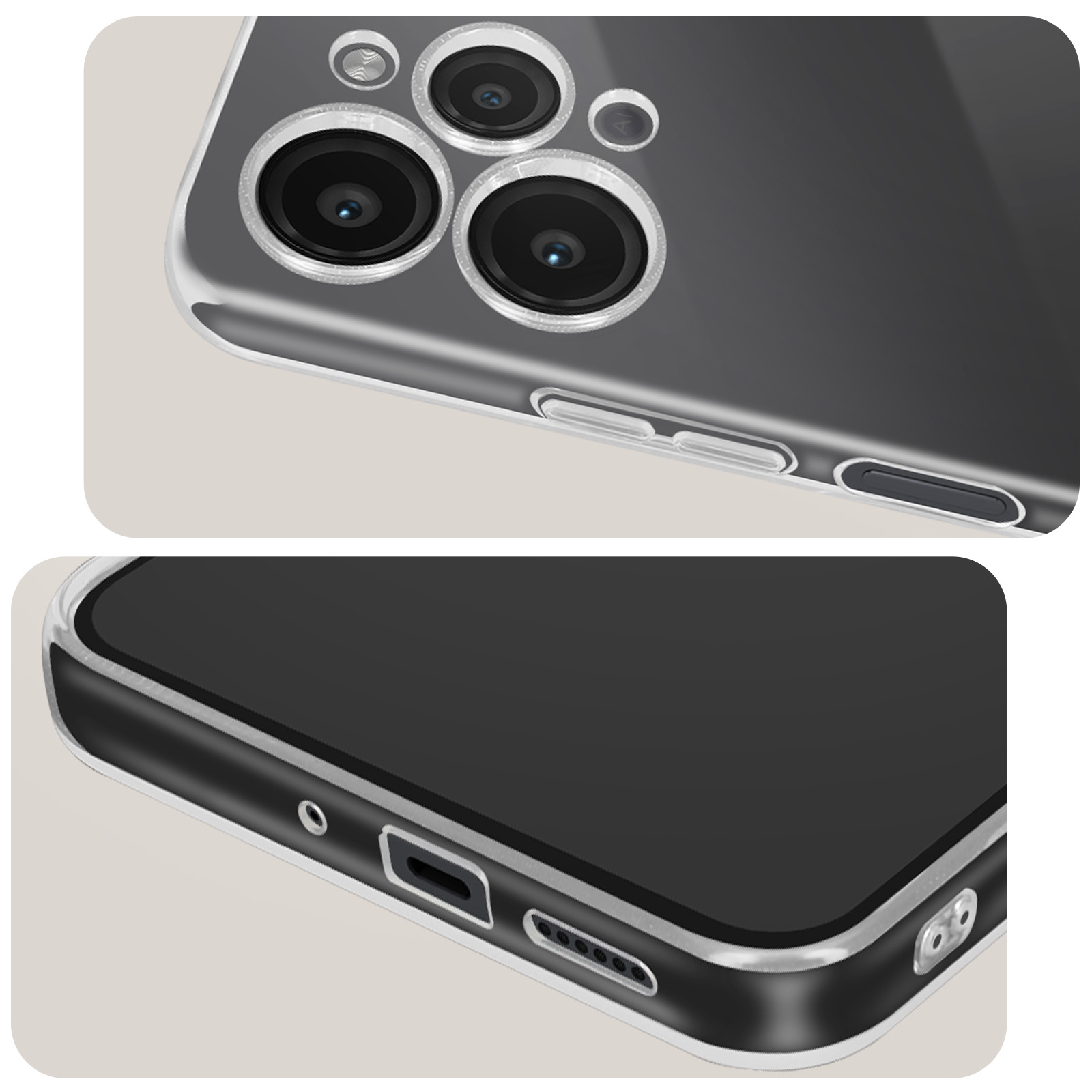 XINYEXIN Clear Cover per Xiaomi Redmi Note 12 4G Cover Motivo Carino Gatto Custodia Trasparente Antiurto Morbido TPU Bumper Case - Cat