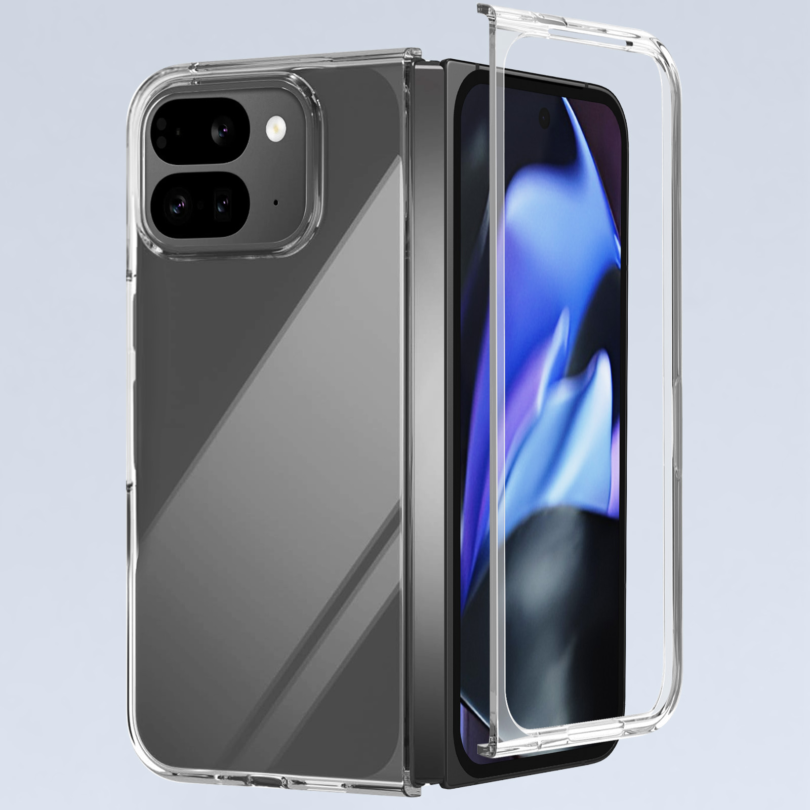 Verco Custodia A Libro Portafoglio Per Google Pixel Fold – Pelle Sintetica, Chiusura Magnetica, Due Slot Carte E Supporto Stand