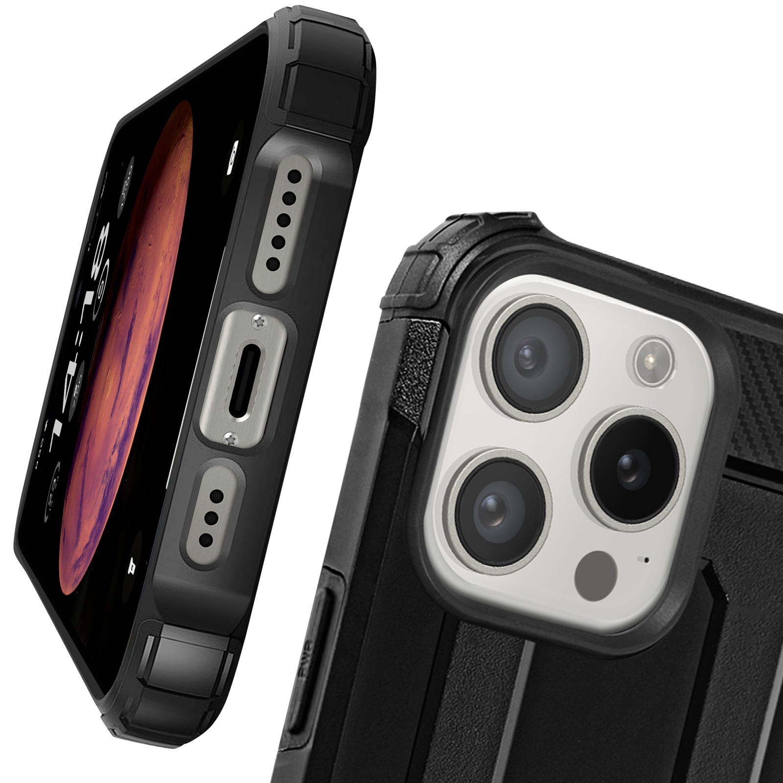 Coque En TPU Détachable 2-en-1, Hybride Avec Béquille Bleu Pour Votre Iphone 13 Pro Max 6 7 Pouces