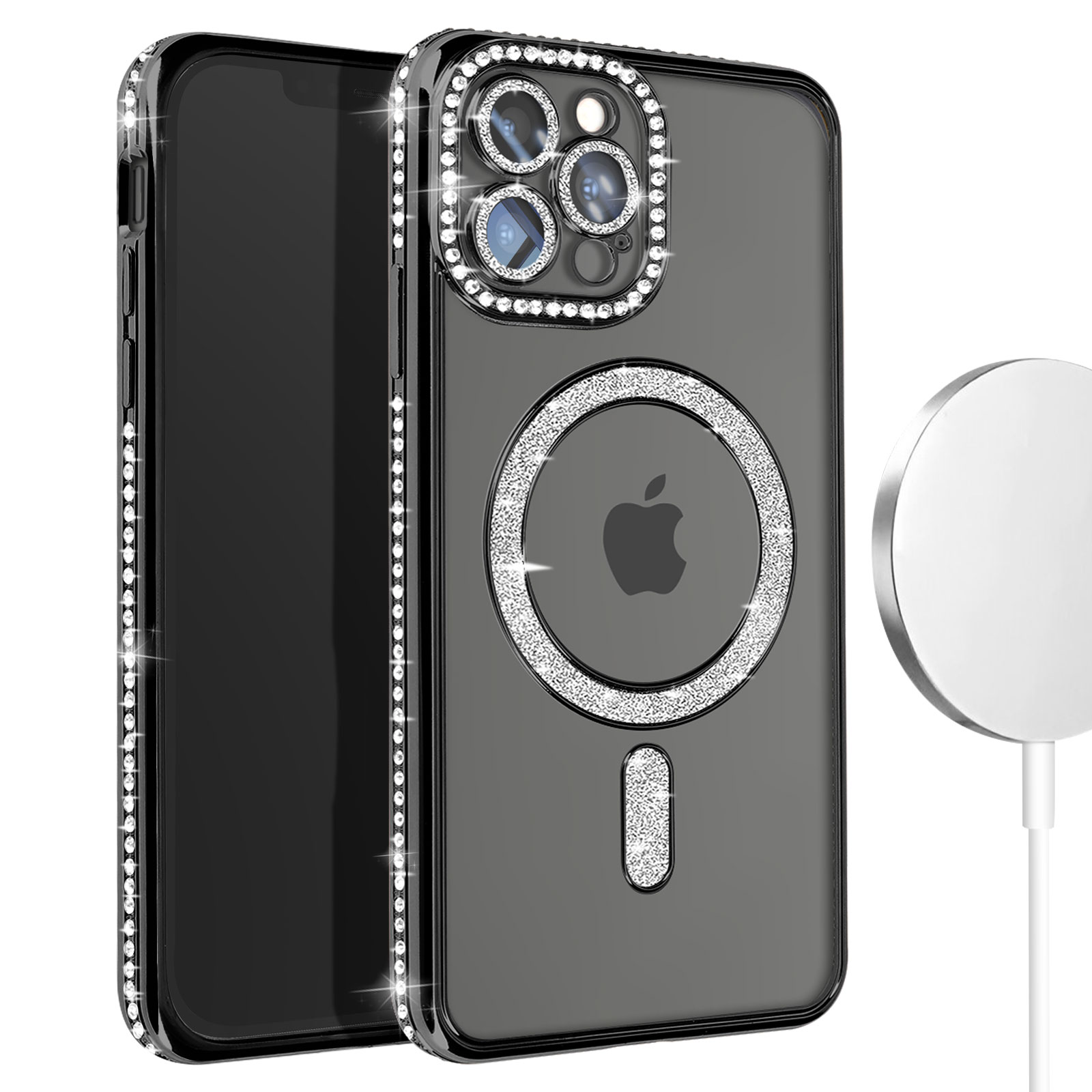 Housse Coque Rigide KARYLAX Pour Wiko Cink Slim 2 – Style Diamant Noir + Film Protecteur