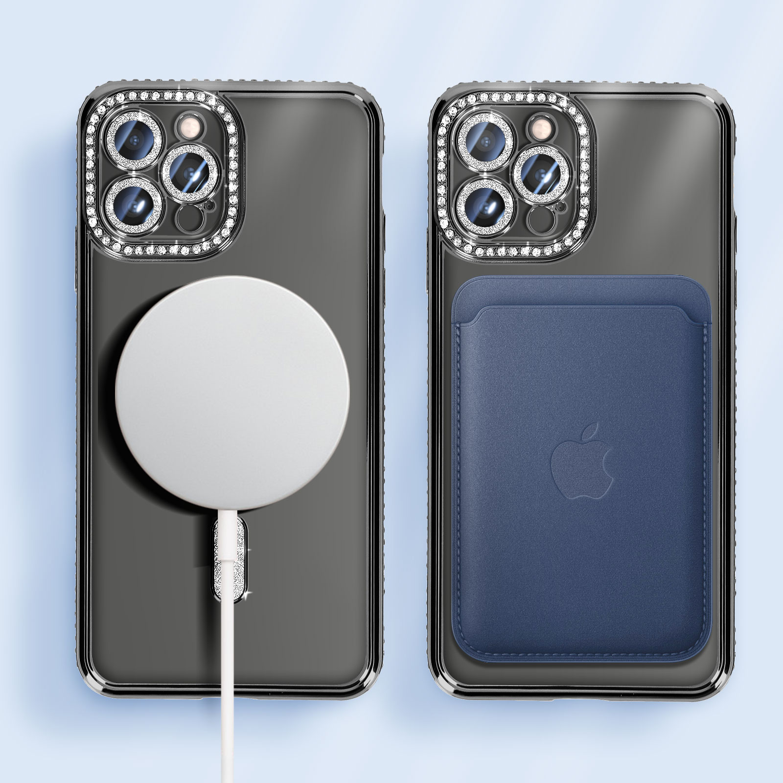 Custodia IPhone 13 Pro Max Con Strass E Nappe Di Perle – DMaos – Elegante E Scintillante, Idea Regalo Perfetta - 3