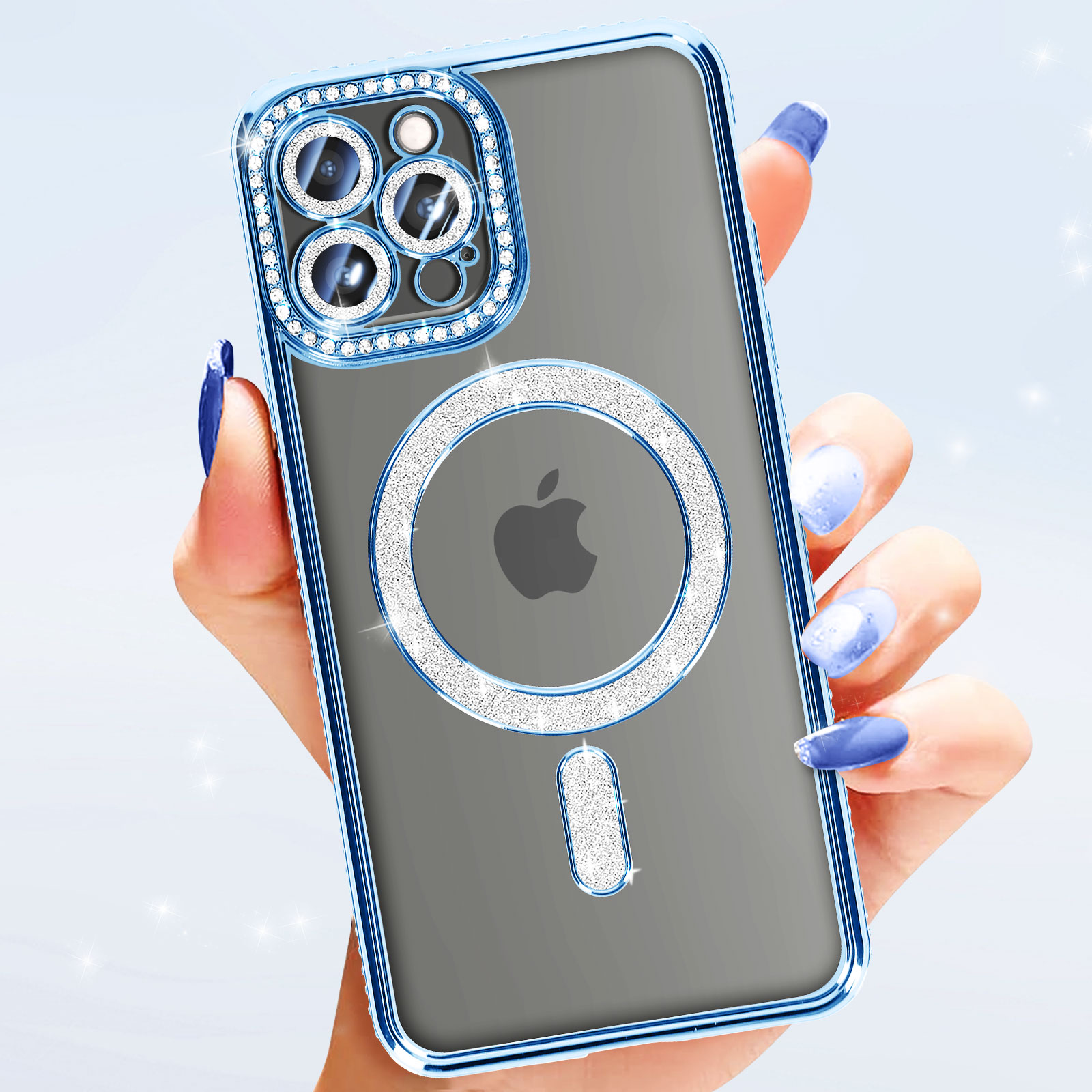 GOODVISH Custodia magnetica per iPhone 13 Pro con supporto, compatibile con cover magnetica antiurto sottile, rigida, traslucida, opaca, nera