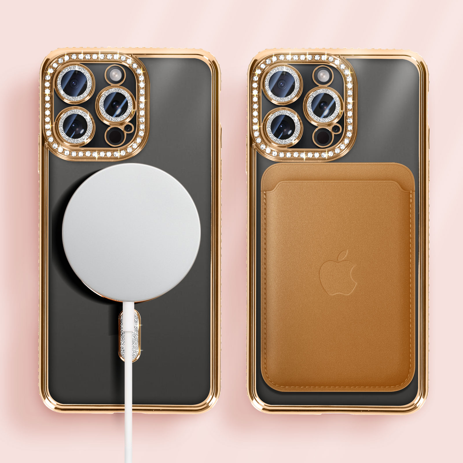 ESR Cover Magnetica per iPhone 15 Pro, Compatibile con MagSafe, Custodia con HaloLock, Protezione di Livello Militare, Resistente all'ingiallimento, Retro Resistente ai Graffi,Grigio Trasparente