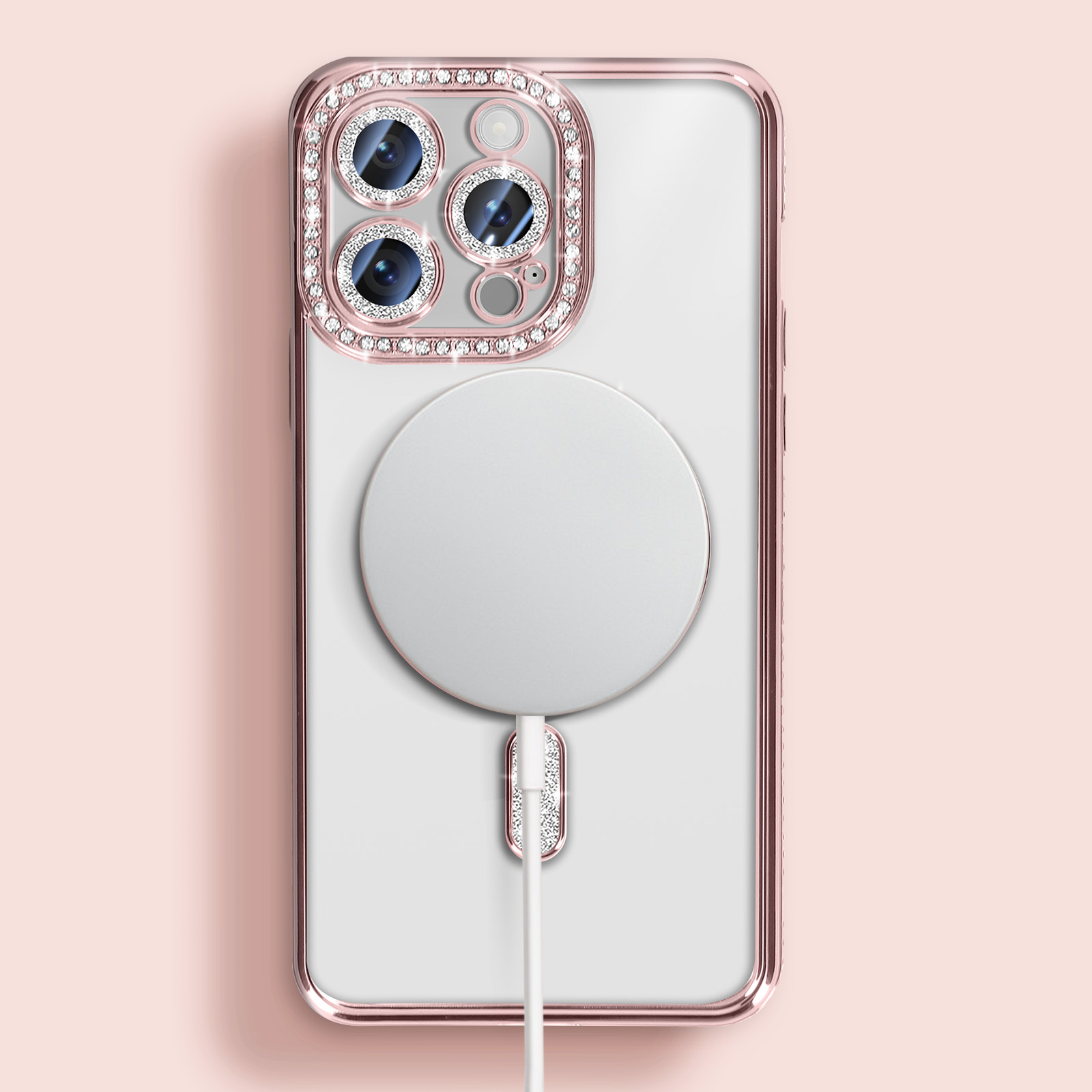 Custodia TUDIA MergeGrip Per IPhone 14 Pro (2022) – Compatibile MagSafe, Militare Antiurto, Rosa - 6
