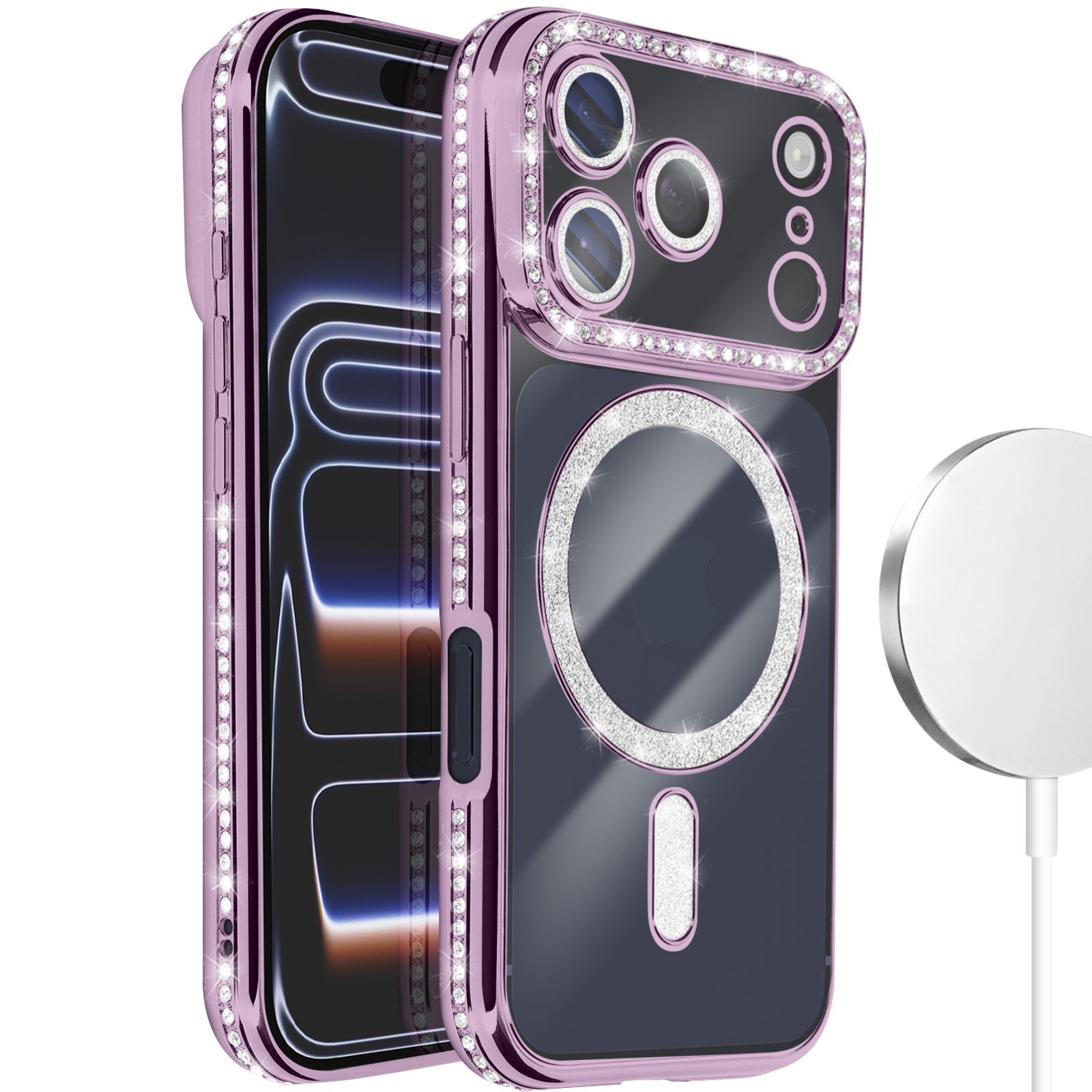 JETech Coque à Paillettes pour iPhone 13 Pro Max, 6,7 Pouces, Housse de