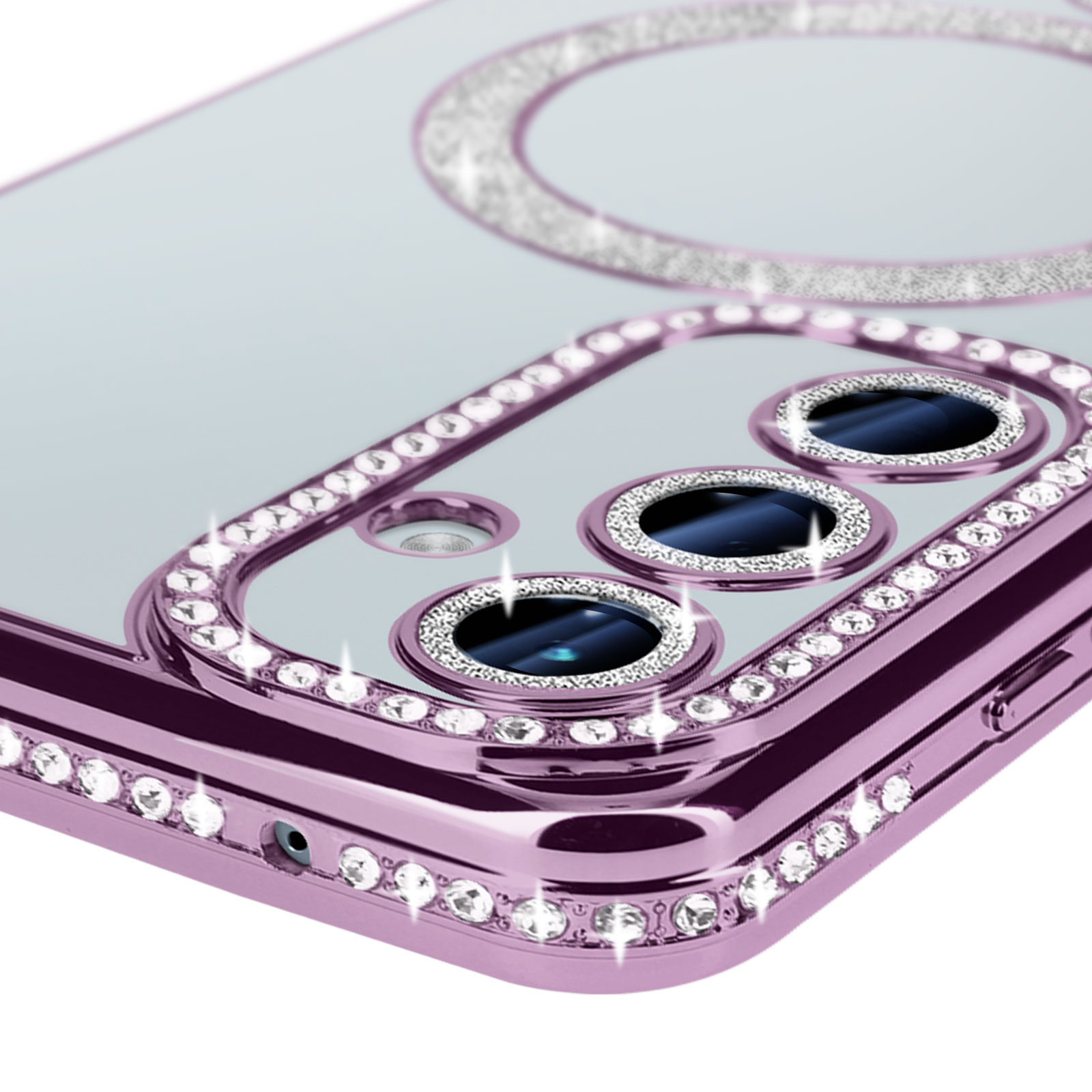 Coque Diamant MagSafe Samsung Galaxy A35 - Or Étincelant - Français