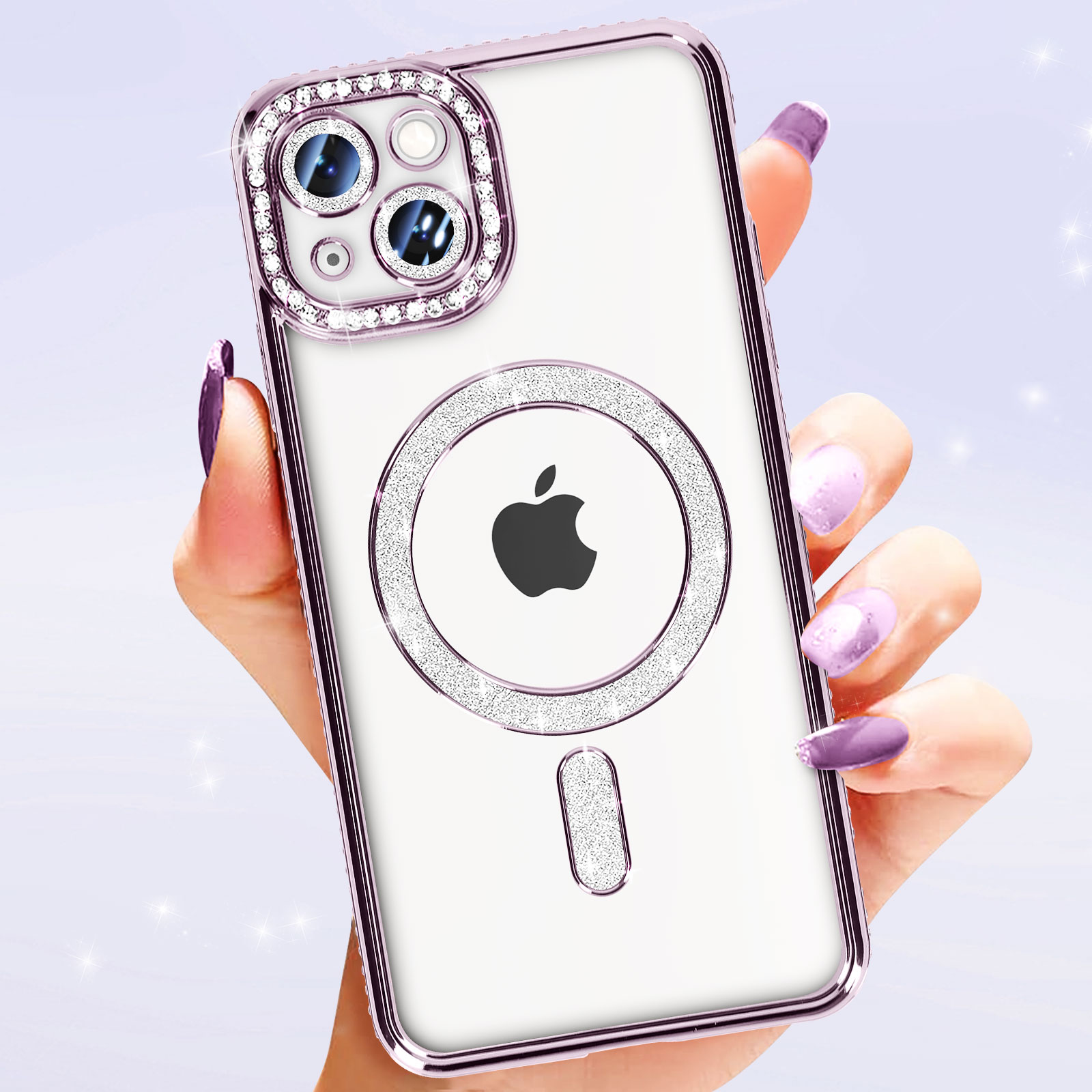Custodia Glitter Per IPhone 13: Protettiva Con Brillantini, Antiurto In Silicone Morbido, Design Lussuoso Per Ragazze – Colore Nero - 5
