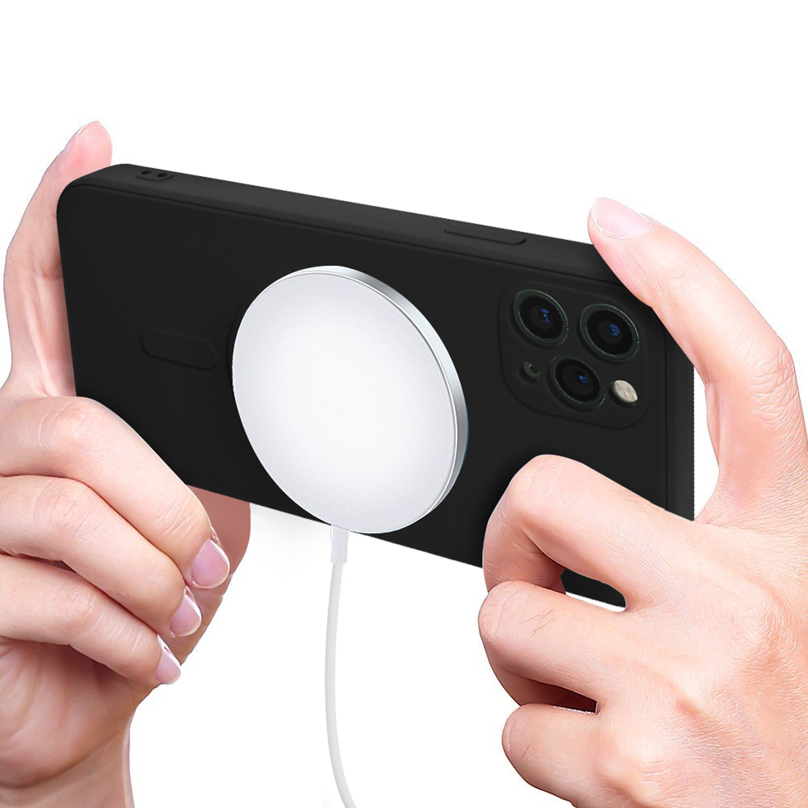 Coque Intégrale 360° Noire Odeydo Pour IPhone 11 - Protection MagSafe, Silicone Antichoc, Neuve