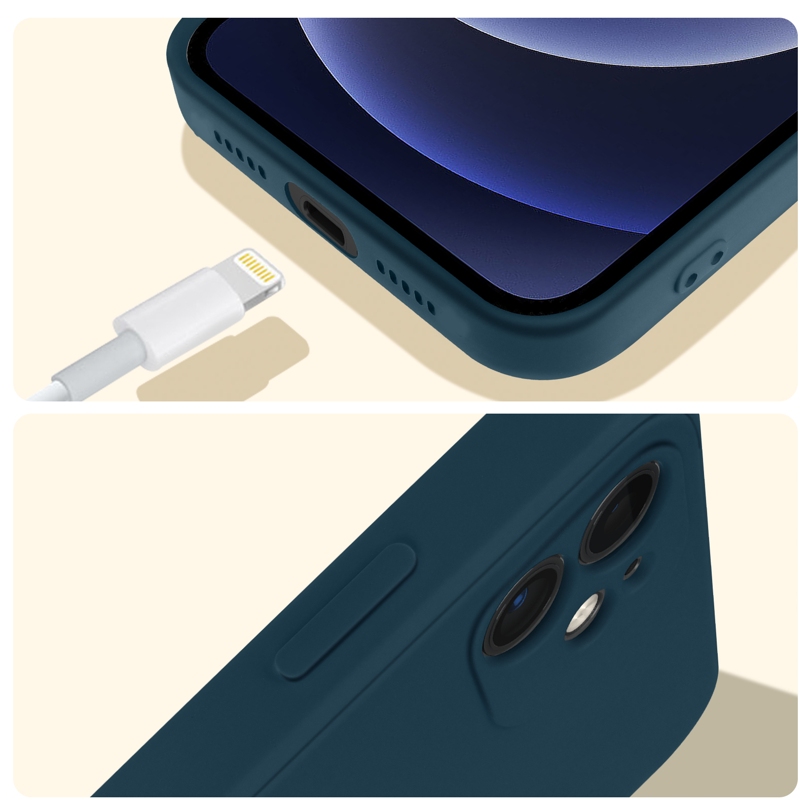 Funda Verco Hybrid Armor Para IPhone 12 Mini | Resistente Con Anillo Magnético Giratorio, Color Azul